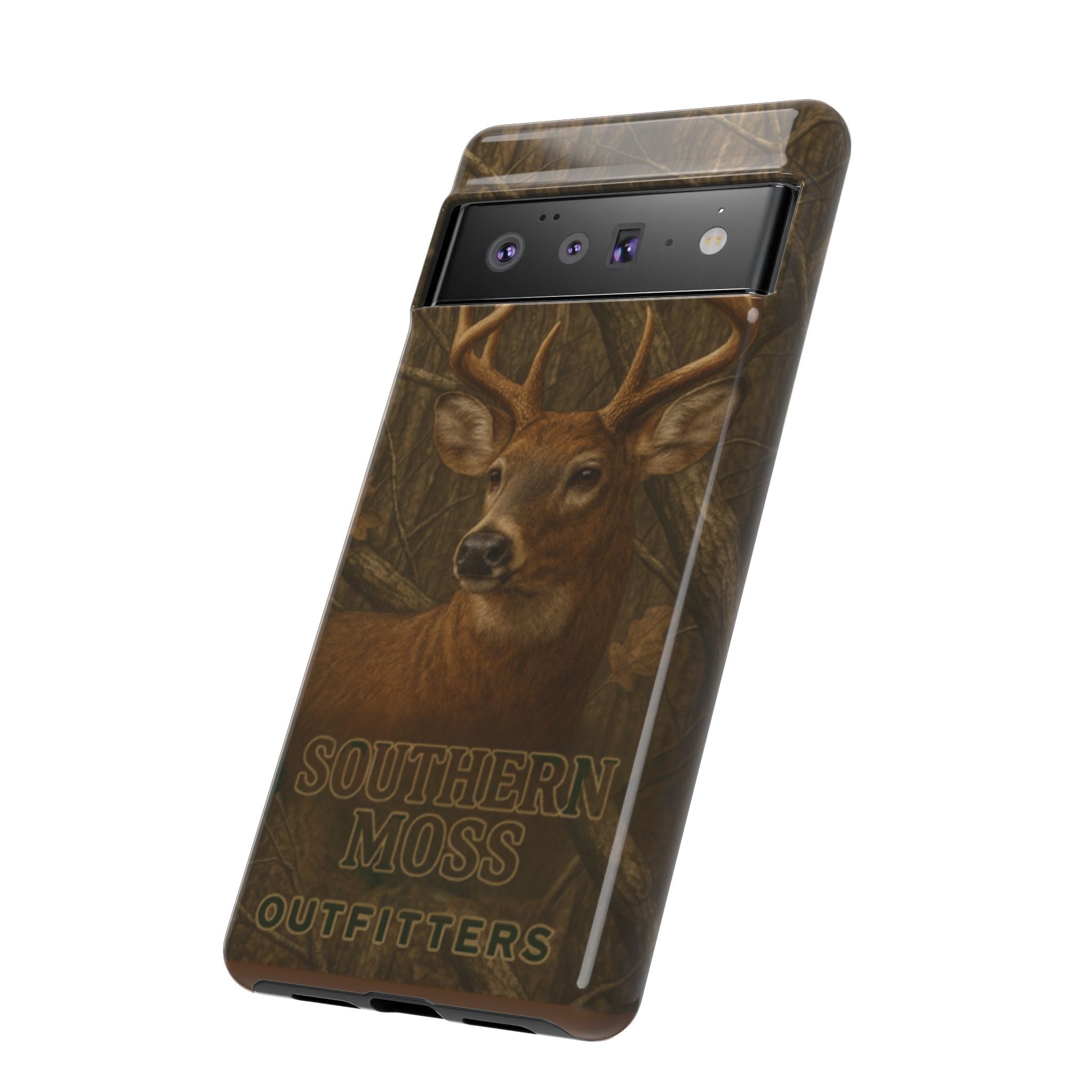 Southern Moss Outfitters Deer Hunting Phone Case – Rugged Outdoor Camo Design, Protective Cover for Outdoor Enthusiasts, Perfect Gift for Nature Lovers, Wildlife Decor