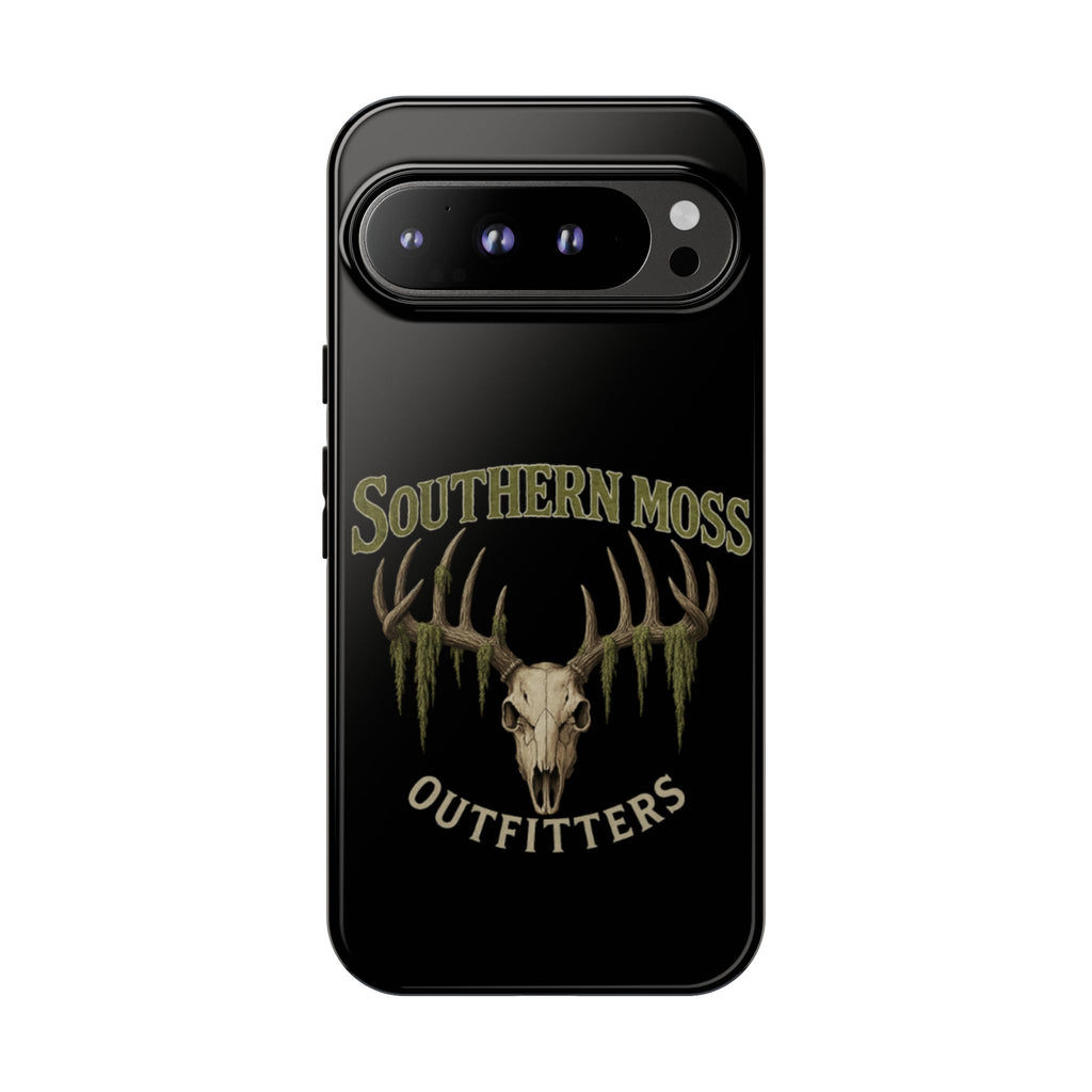 Southern Moss Outfitters Skull Phone Case – Rugged Deer Antler Design, Outdoor Gear, Hunting Accessories, Rustic Style, Gift for Adventurers