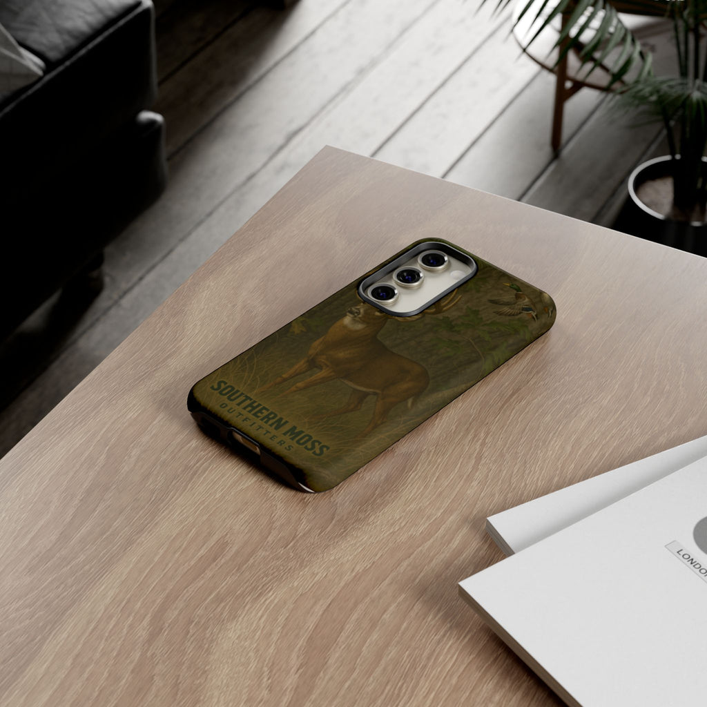 Hunting Phone Case – Deer & Ducks Design | Southern Moss Outfitters | Rugged Camo Outdoor iPhone Case