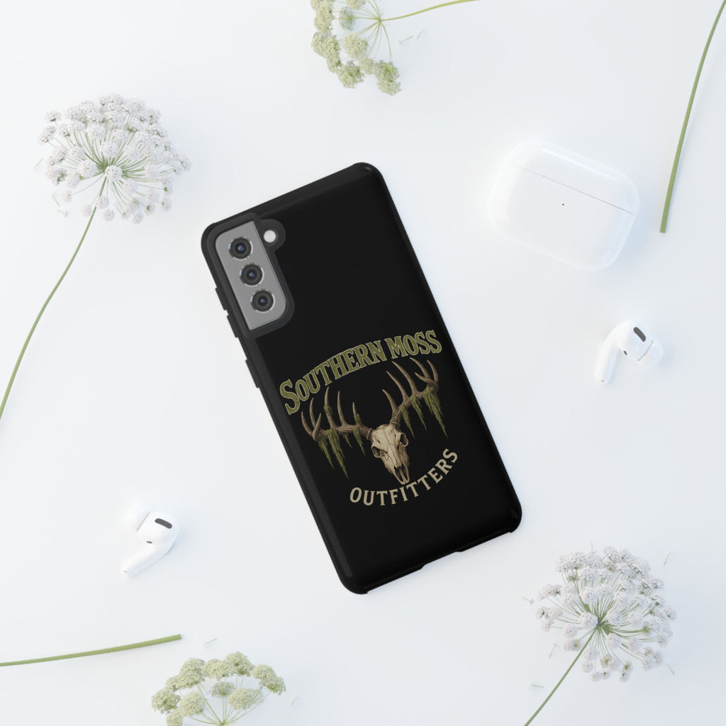 Southern Moss Outfitters Skull Phone Case – Rugged Deer Antler Design, Outdoor Gear, Hunting Accessories, Rustic Style, Gift for Adventurers