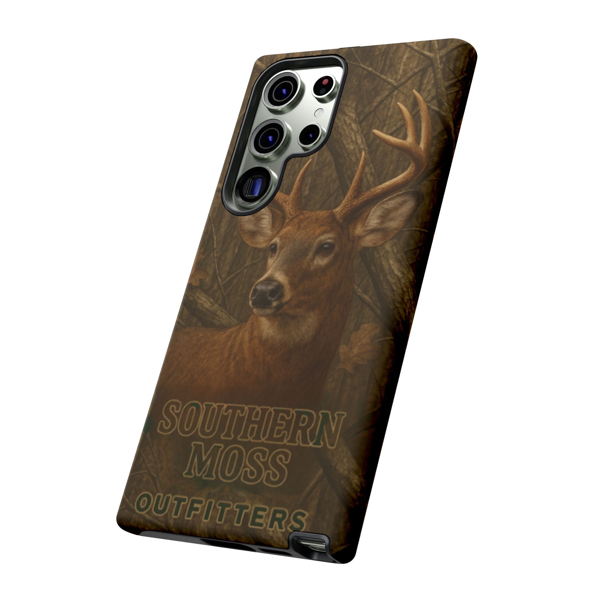Southern Moss Outfitters Deer Hunting Phone Case – Rugged Outdoor Camo Design, Protective Cover for Outdoor Enthusiasts, Perfect Gift for Nature Lovers, Wildlife Decor