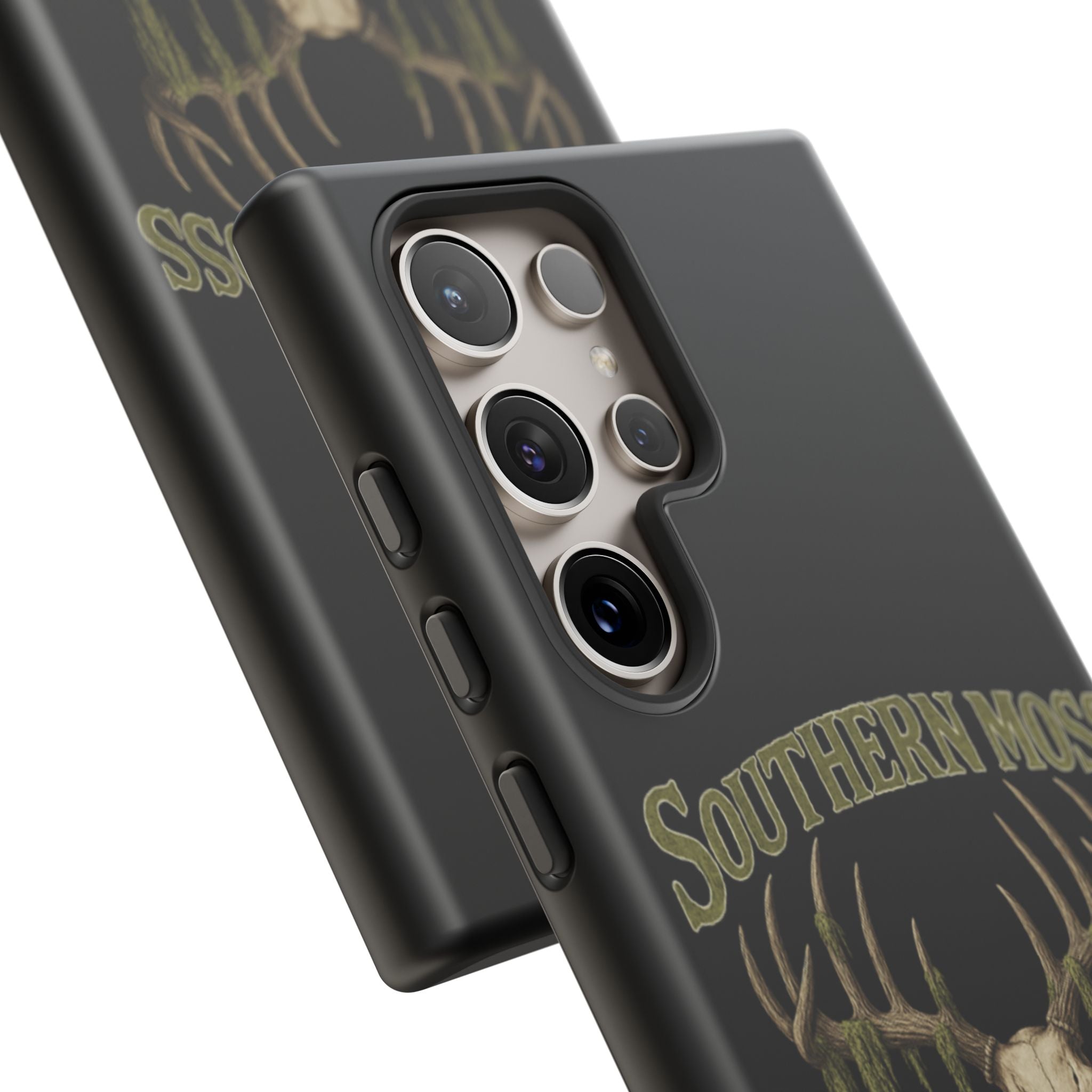Southern Moss Outfitters Skull Phone Case – Rugged Deer Antler Design, Outdoor Gear, Hunting Accessories, Rustic Style, Gift for Adventurers