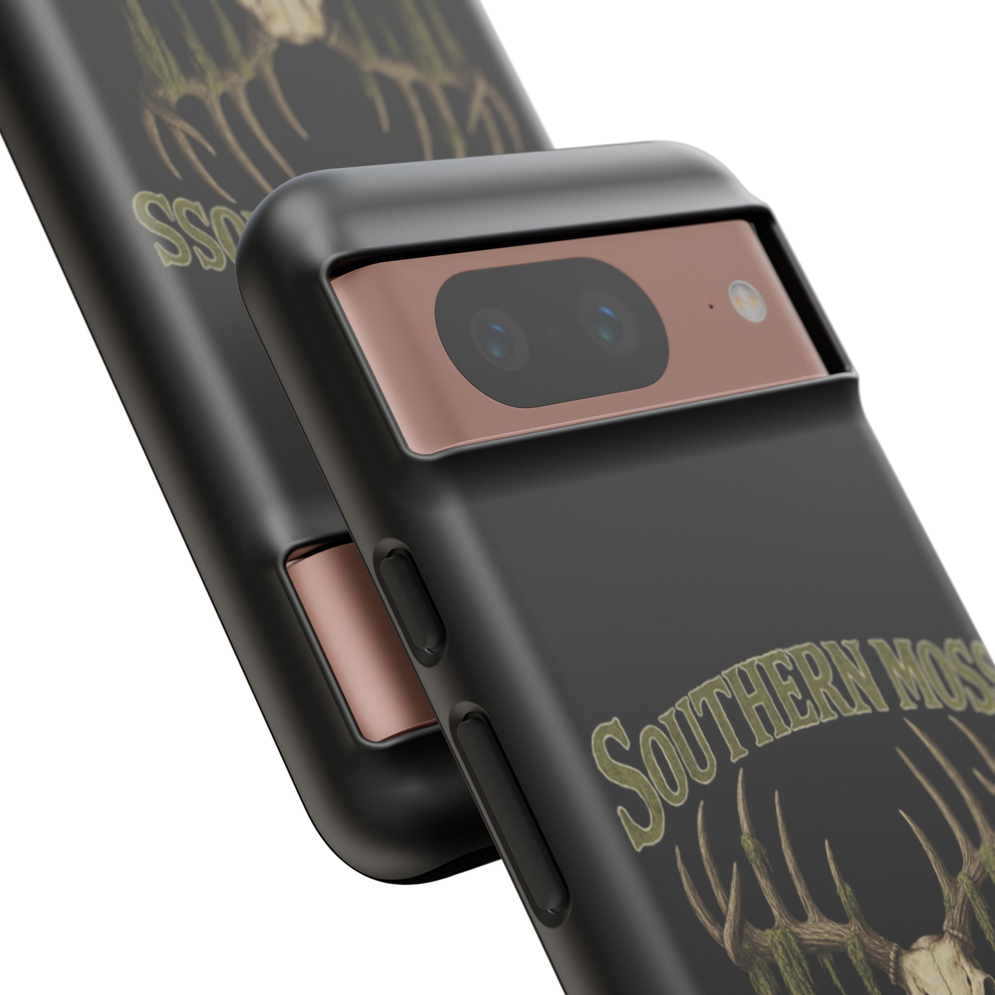 Southern Moss Outfitters Skull Phone Case – Rugged Deer Antler Design, Outdoor Gear, Hunting Accessories, Rustic Style, Gift for Adventurers