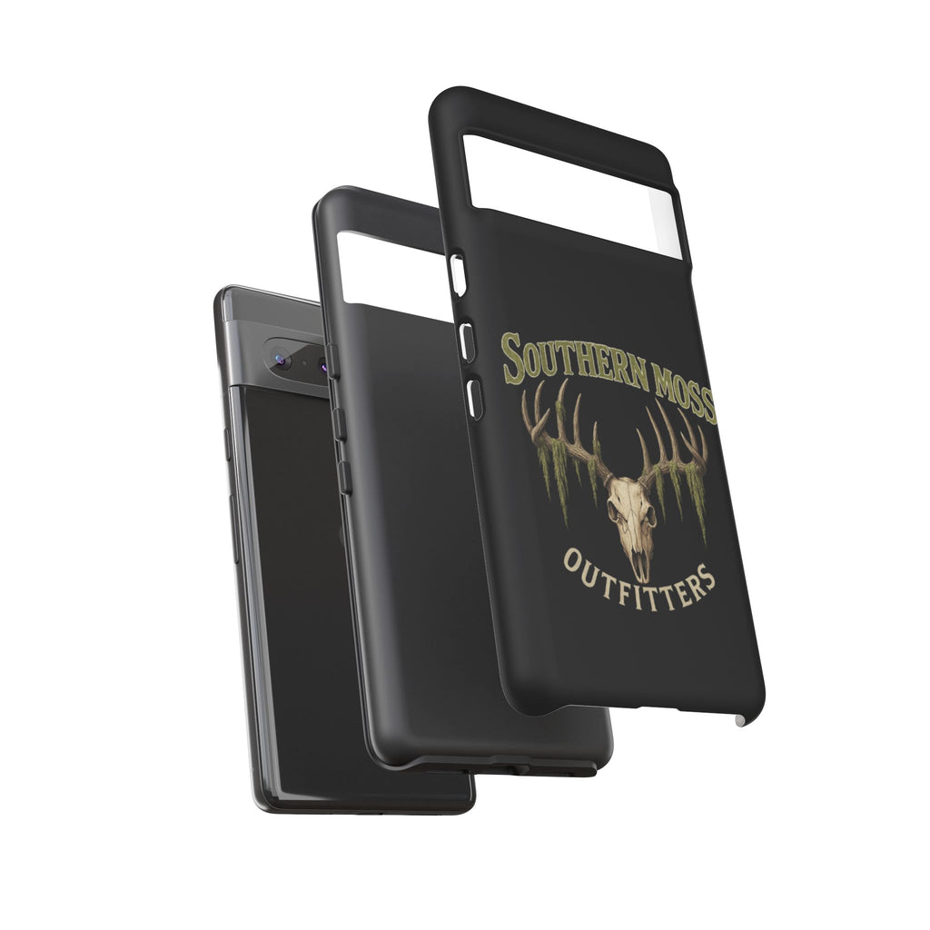 Southern Moss Outfitters Skull Phone Case – Rugged Deer Antler Design, Outdoor Gear, Hunting Accessories, Rustic Style, Gift for Adventurers