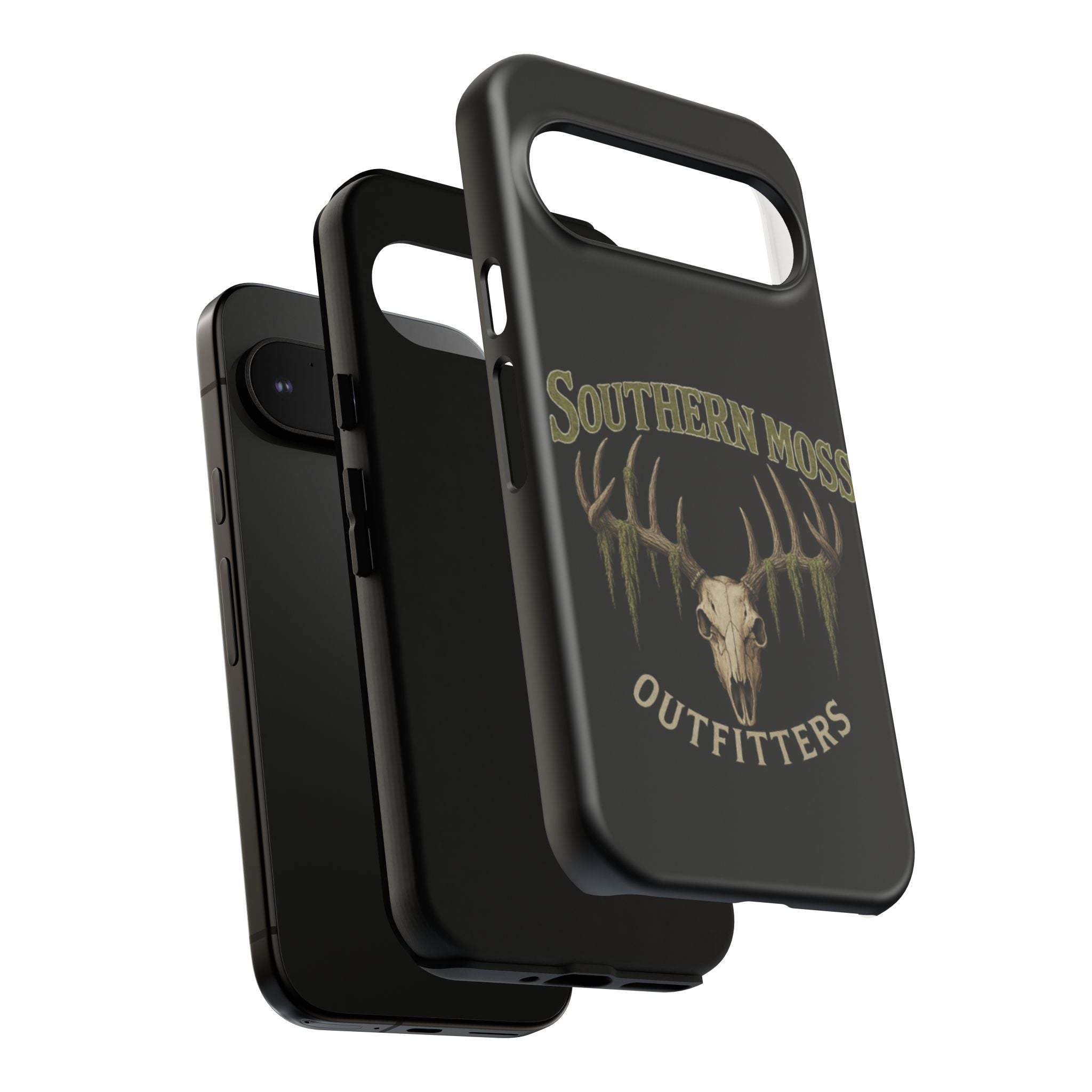 Southern Moss Outfitters Skull Phone Case – Rugged Deer Antler Design, Outdoor Gear, Hunting Accessories, Rustic Style, Gift for Adventurers