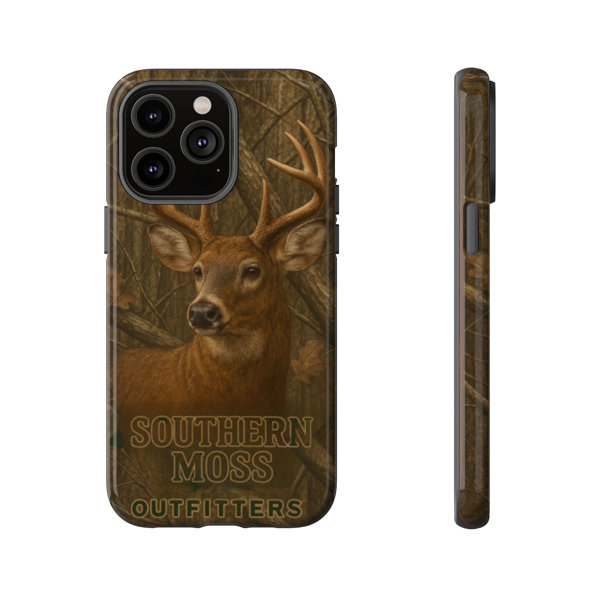 Southern Moss Outfitters Deer Hunting Phone Case – Rugged Outdoor Camo Design, Protective Cover for Outdoor Enthusiasts, Perfect Gift for Nature Lovers, Wildlife Decor