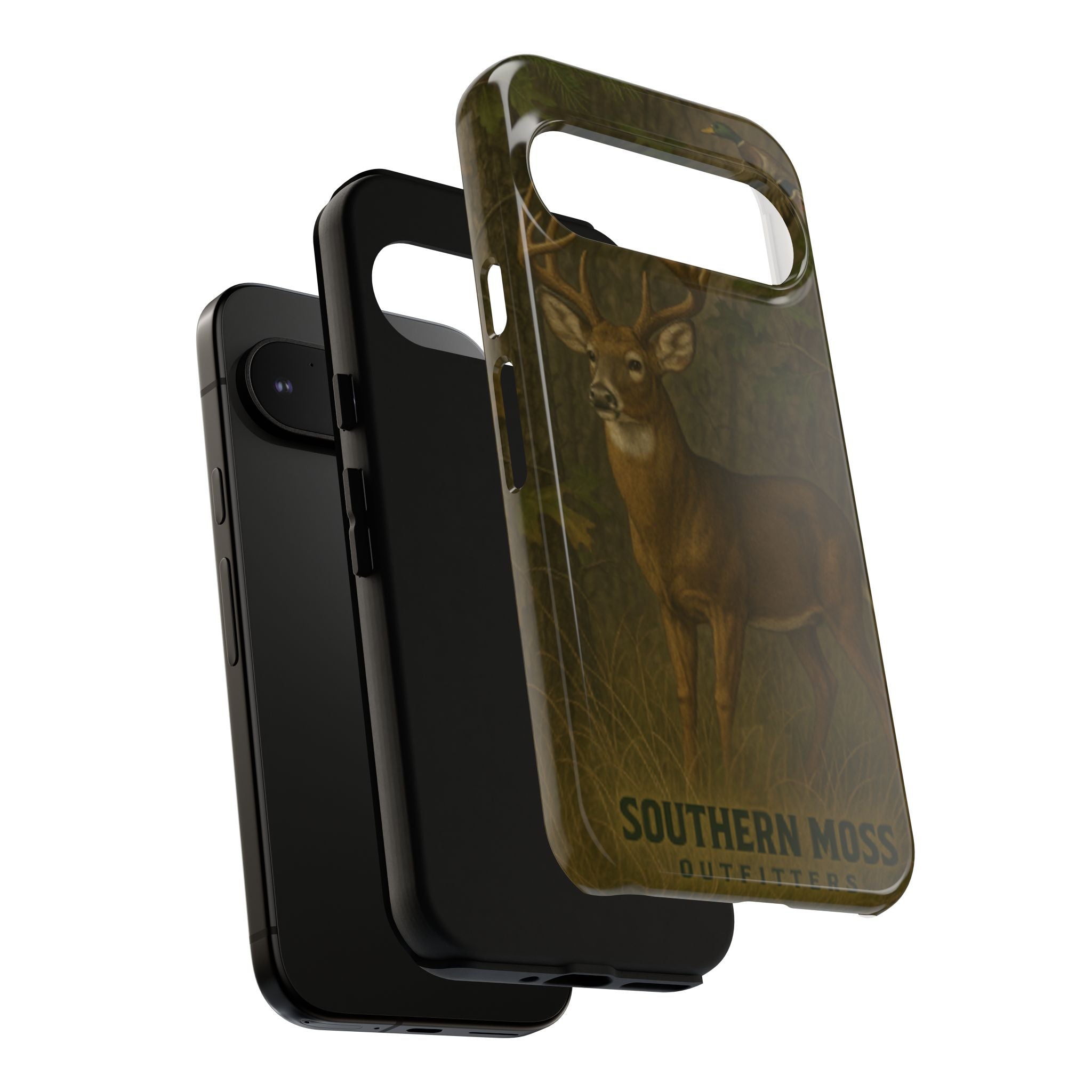 Hunting Phone Case – Deer & Ducks Design | Southern Moss Outfitters | Rugged Camo Outdoor iPhone Case