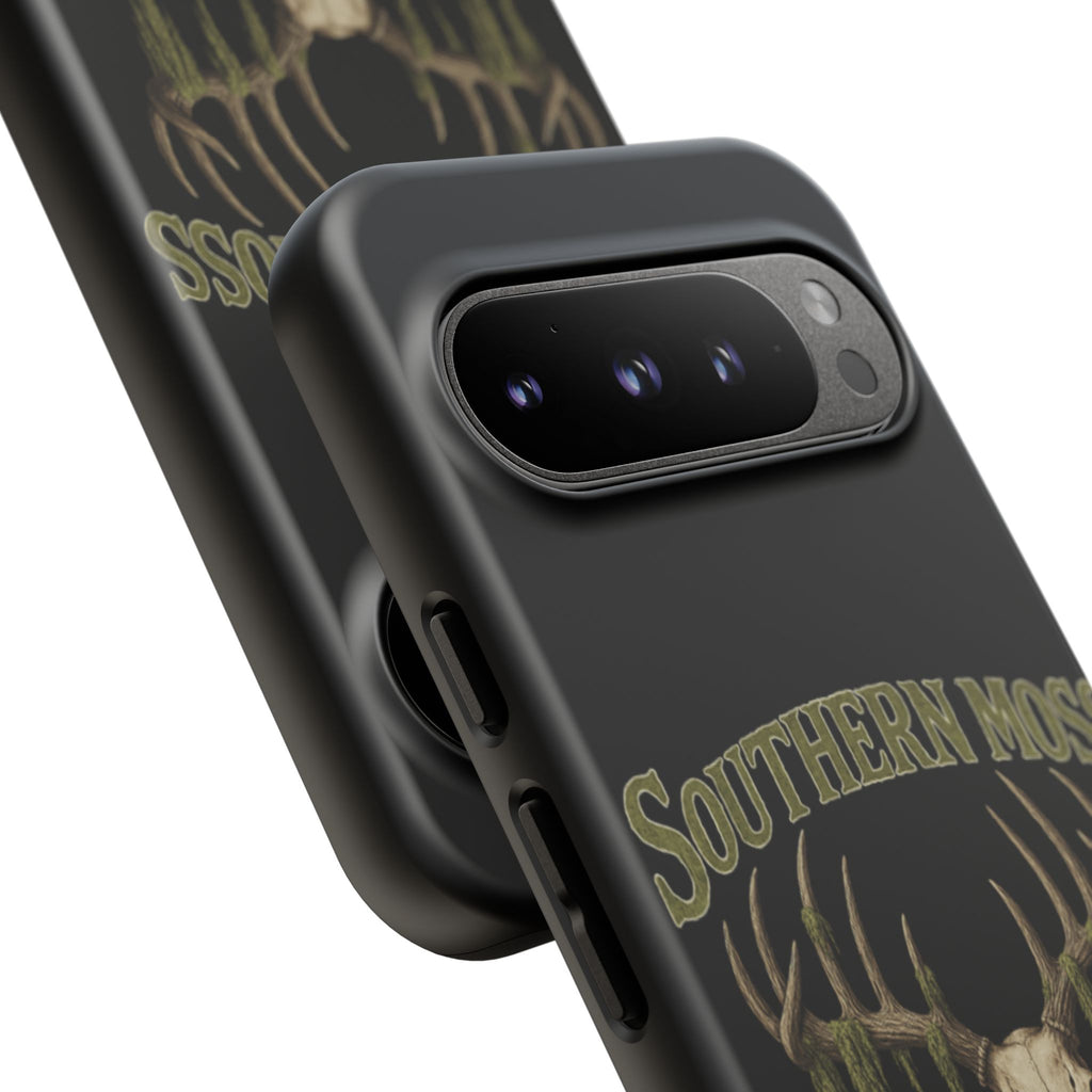 Southern Moss Outfitters Skull Phone Case – Rugged Deer Antler Design, Outdoor Gear, Hunting Accessories, Rustic Style, Gift for Adventurers