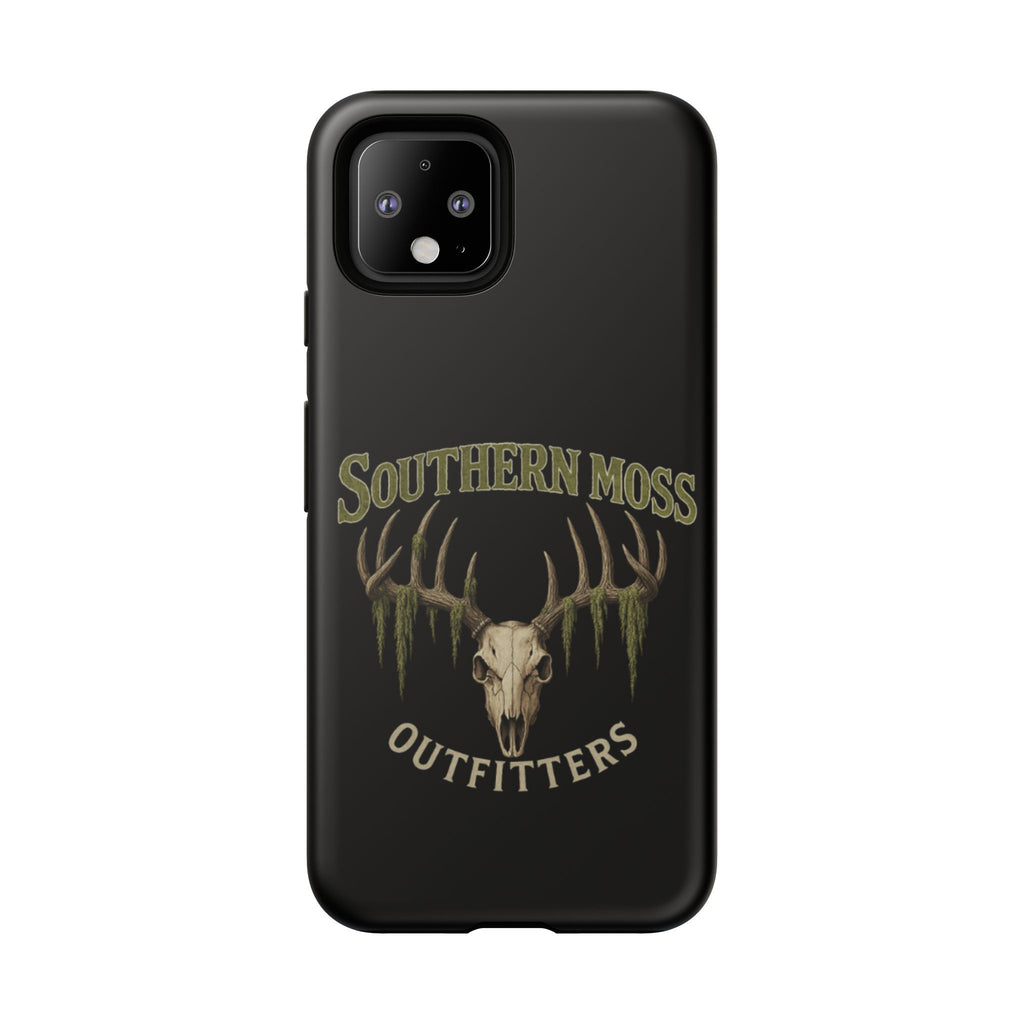 Southern Moss Outfitters Skull Phone Case – Rugged Deer Antler Design, Outdoor Gear, Hunting Accessories, Rustic Style, Gift for Adventurers