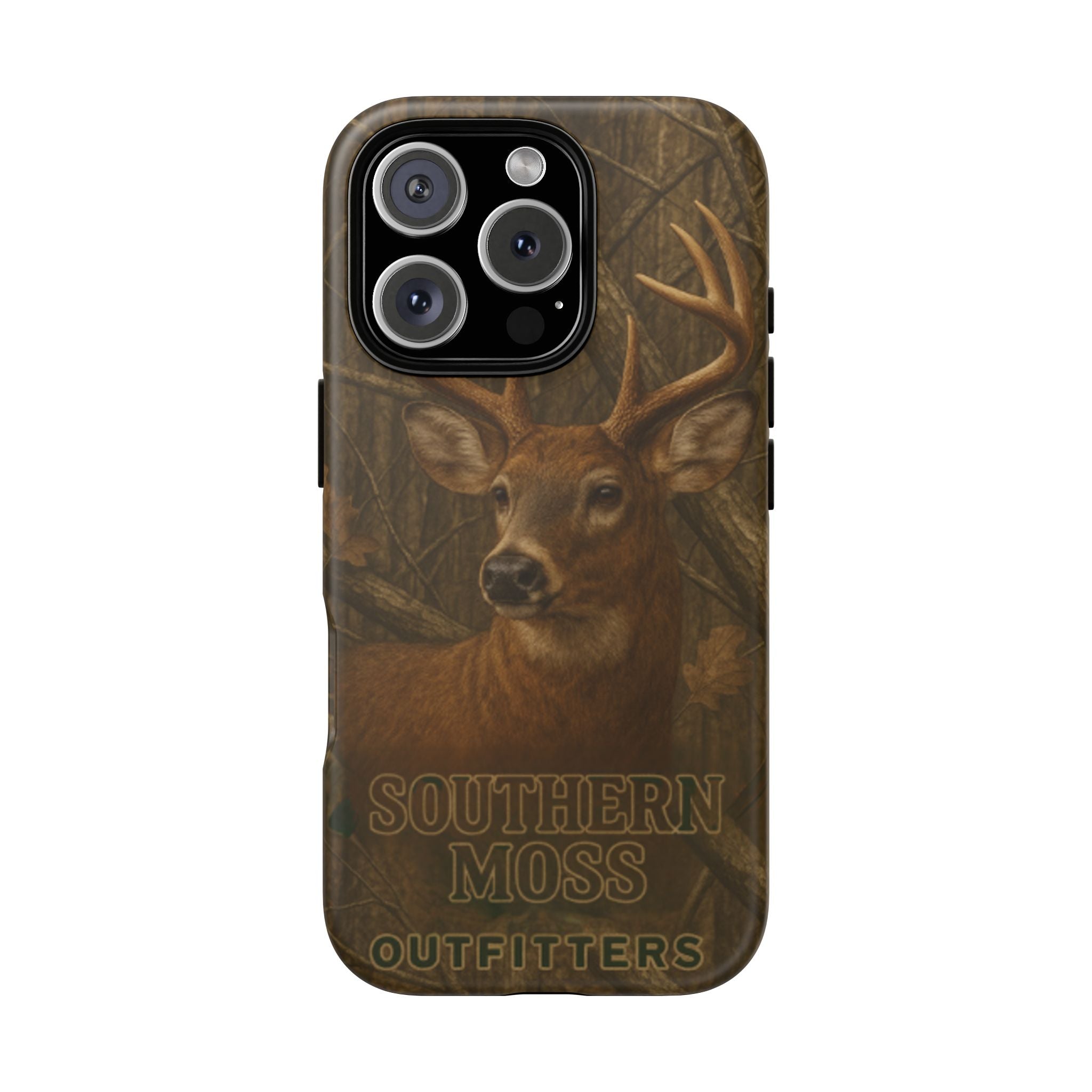Southern Moss Outfitters Deer Hunting Phone Case – Rugged Outdoor Camo Design, Protective Cover for Outdoor Enthusiasts, Perfect Gift for Nature Lovers, Wildlife Decor