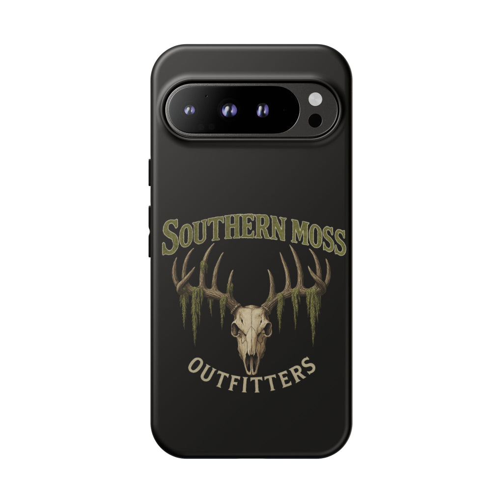 Southern Moss Outfitters Skull Phone Case – Rugged Deer Antler Design, Outdoor Gear, Hunting Accessories, Rustic Style, Gift for Adventurers
