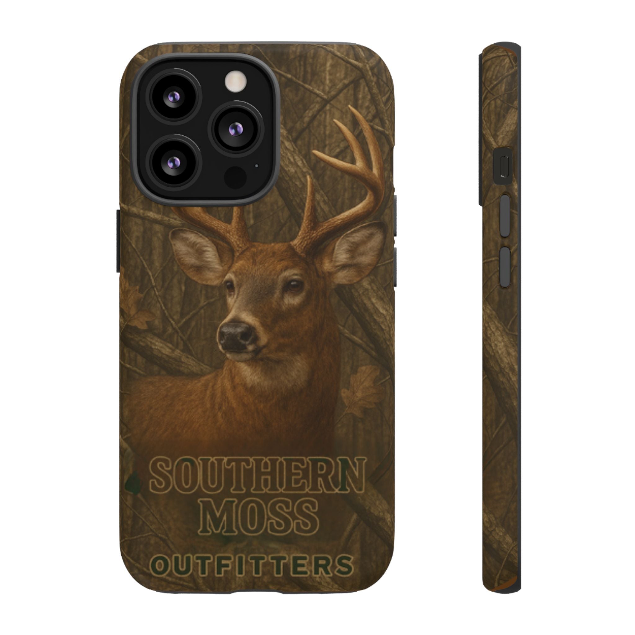Southern Moss Outfitters Deer Hunting Phone Case – Rugged Outdoor Camo Design, Protective Cover for Outdoor Enthusiasts, Perfect Gift for Nature Lovers, Wildlife Decor