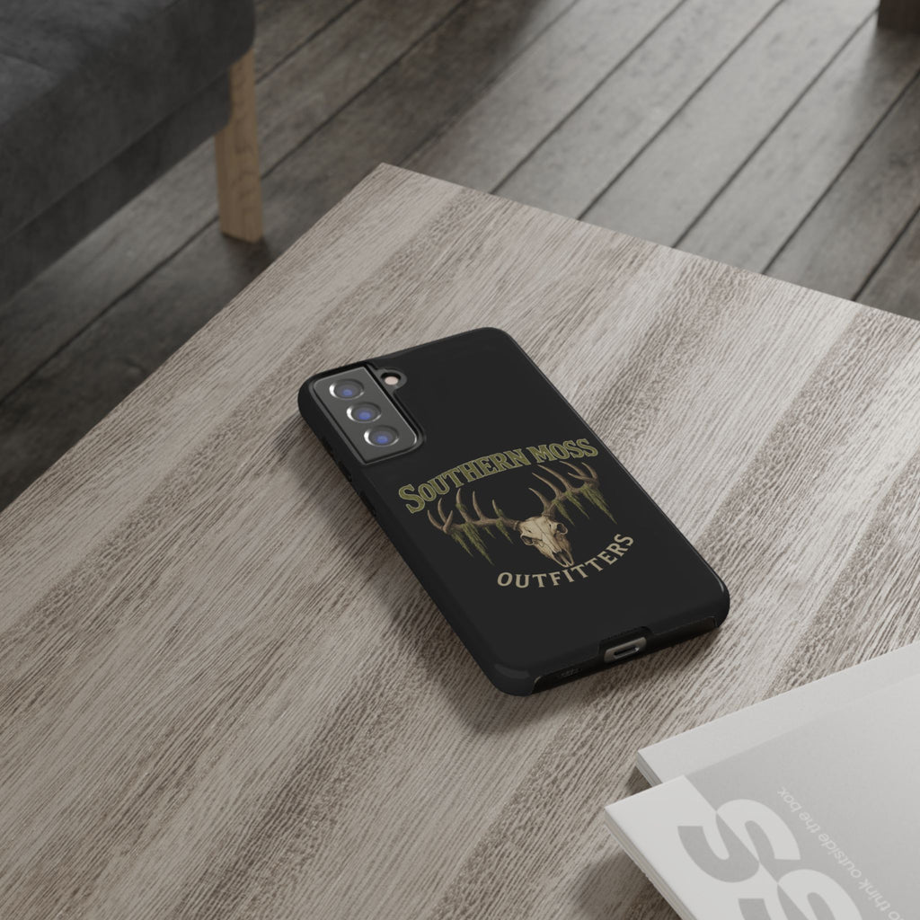 Southern Moss Outfitters Skull Phone Case – Rugged Deer Antler Design, Outdoor Gear, Hunting Accessories, Rustic Style, Gift for Adventurers