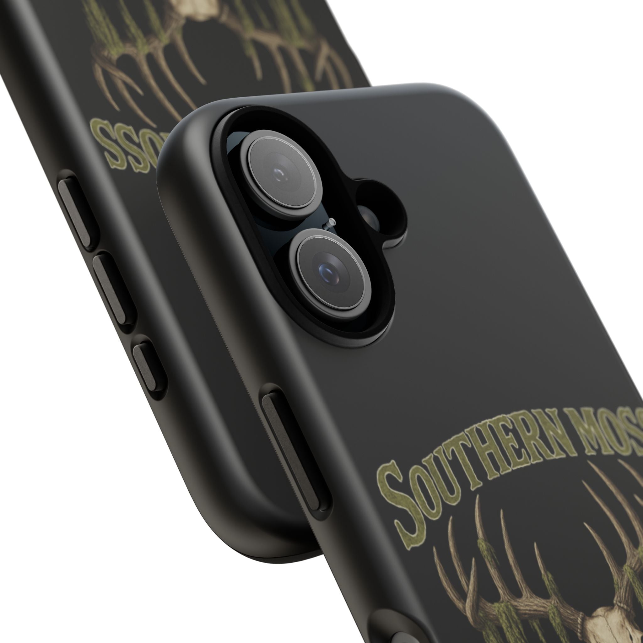 Southern Moss Outfitters Skull Phone Case – Rugged Deer Antler Design, Outdoor Gear, Hunting Accessories, Rustic Style, Gift for Adventurers