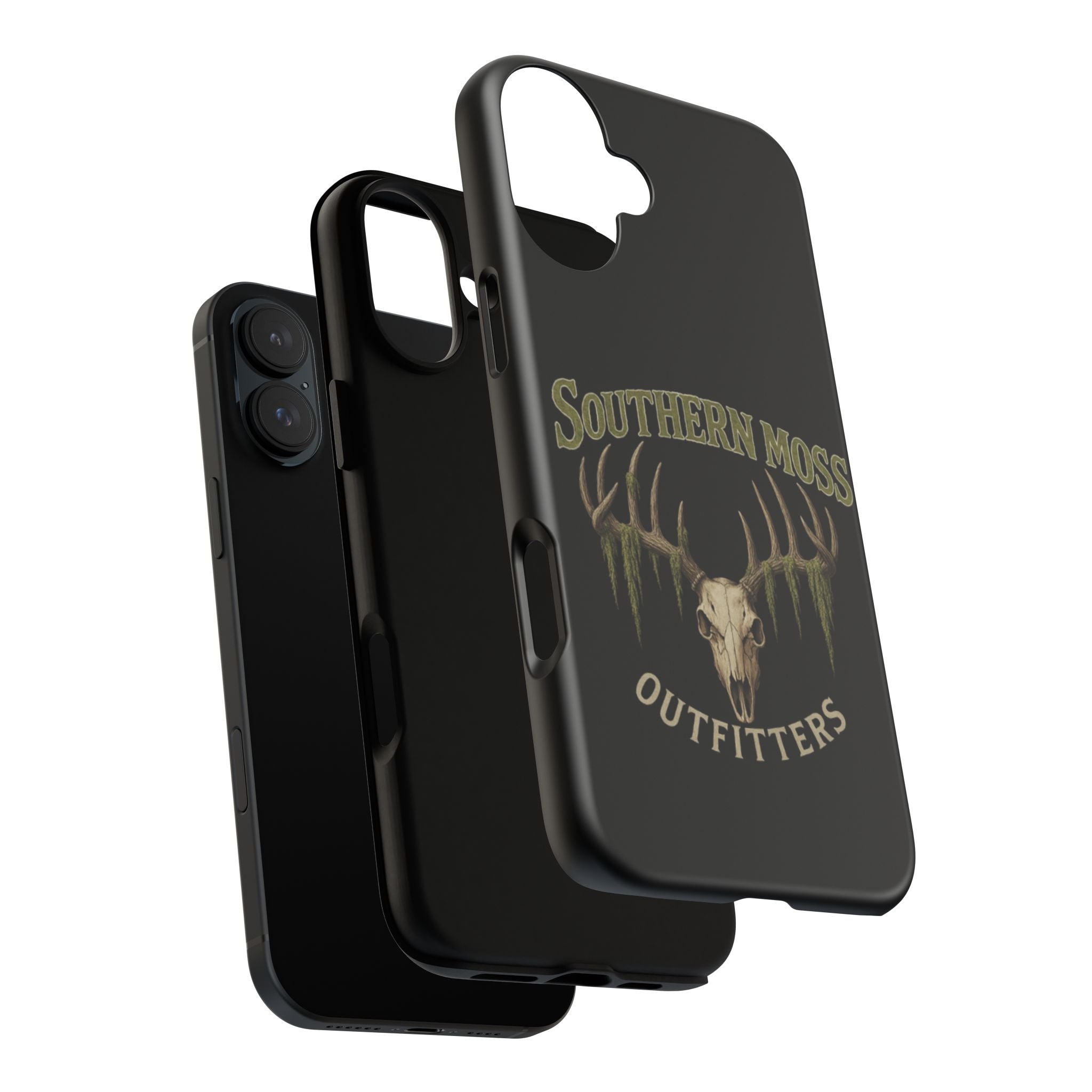 Southern Moss Outfitters Skull Phone Case – Rugged Deer Antler Design, Outdoor Gear, Hunting Accessories, Rustic Style, Gift for Adventurers
