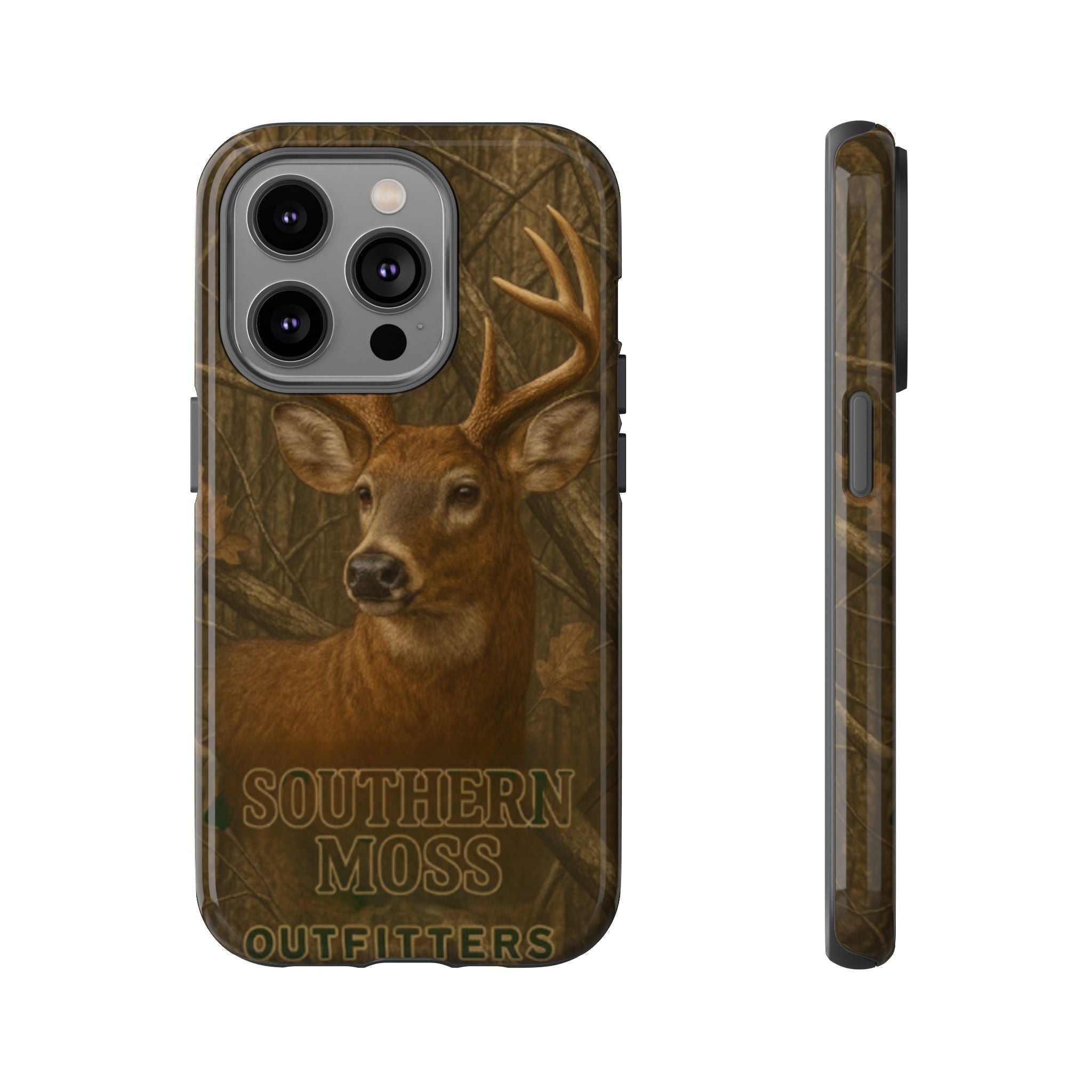 Southern Moss Outfitters Deer Hunting Phone Case – Rugged Outdoor Camo Design, Protective Cover for Outdoor Enthusiasts, Perfect Gift for Nature Lovers, Wildlife Decor