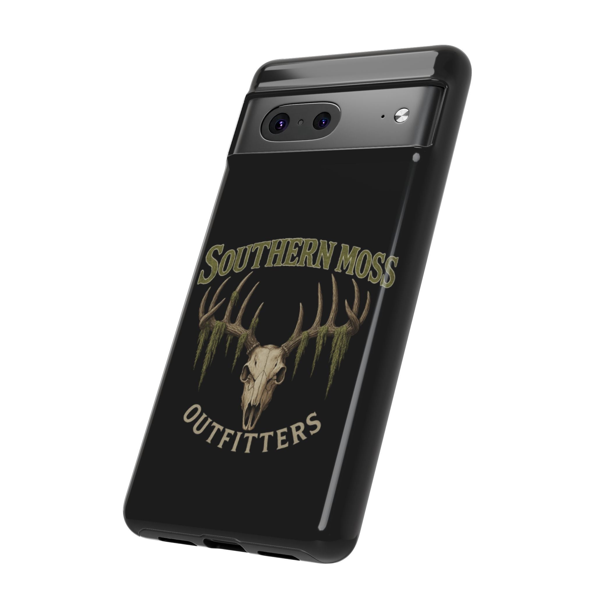 Southern Moss Outfitters Skull Phone Case – Rugged Deer Antler Design, Outdoor Gear, Hunting Accessories, Rustic Style, Gift for Adventurers