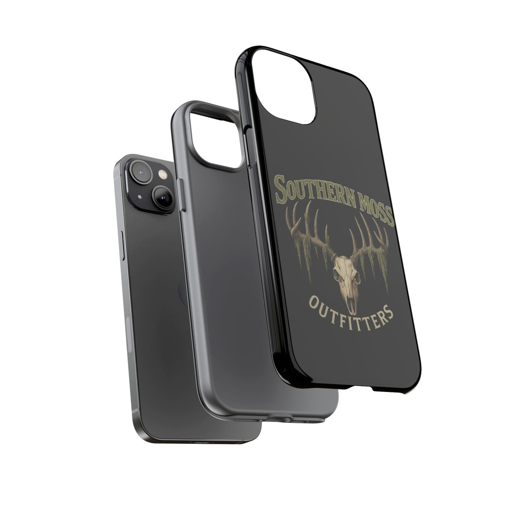 Southern Moss Outfitters Skull Phone Case – Rugged Deer Antler Design, Outdoor Gear, Hunting Accessories, Rustic Style, Gift for Adventurers