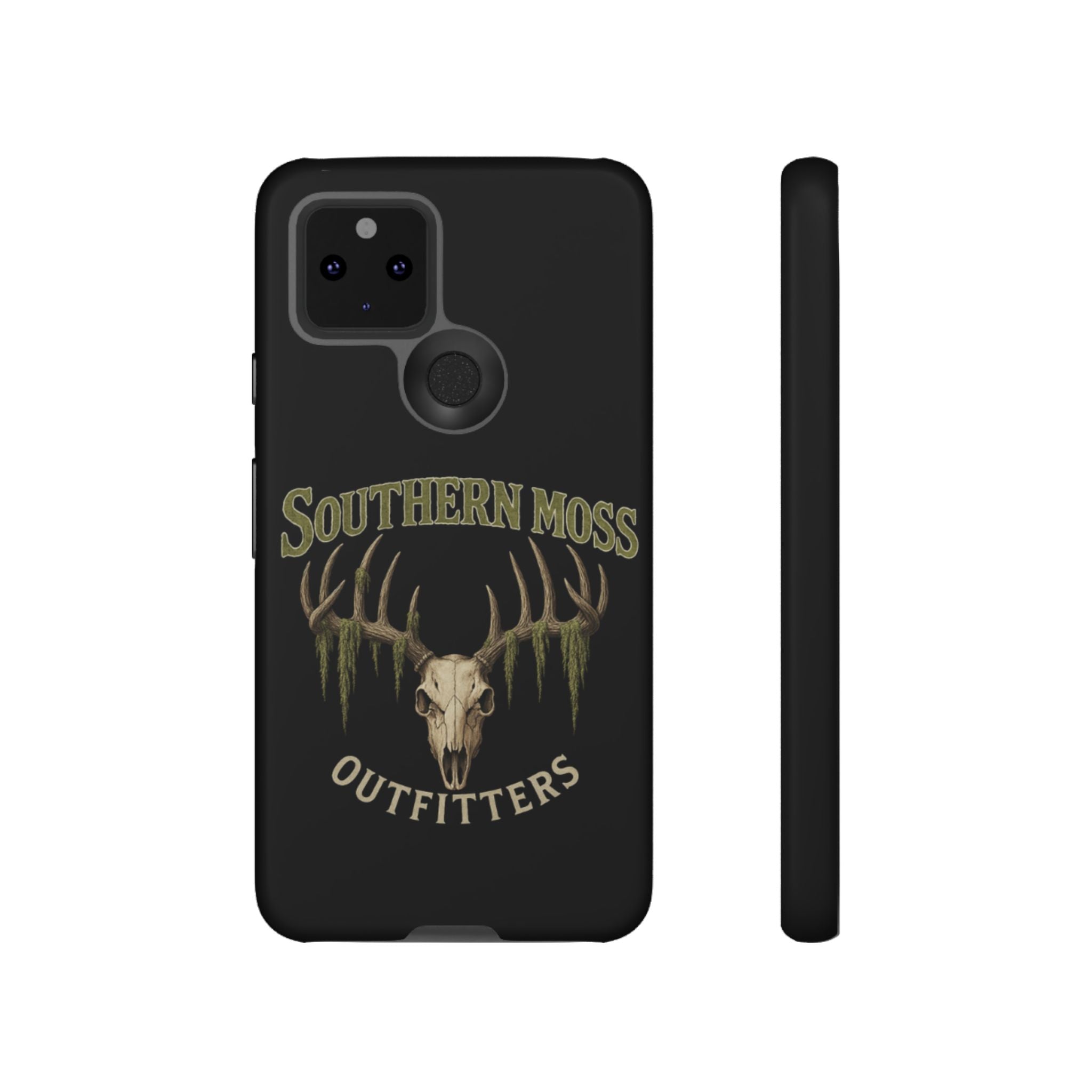 Southern Moss Outfitters Skull Phone Case – Rugged Deer Antler Design, Outdoor Gear, Hunting Accessories, Rustic Style, Gift for Adventurers