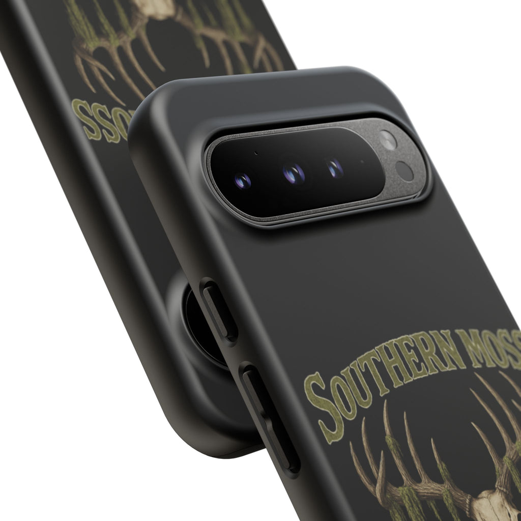 Southern Moss Outfitters Skull Phone Case – Rugged Deer Antler Design, Outdoor Gear, Hunting Accessories, Rustic Style, Gift for Adventurers