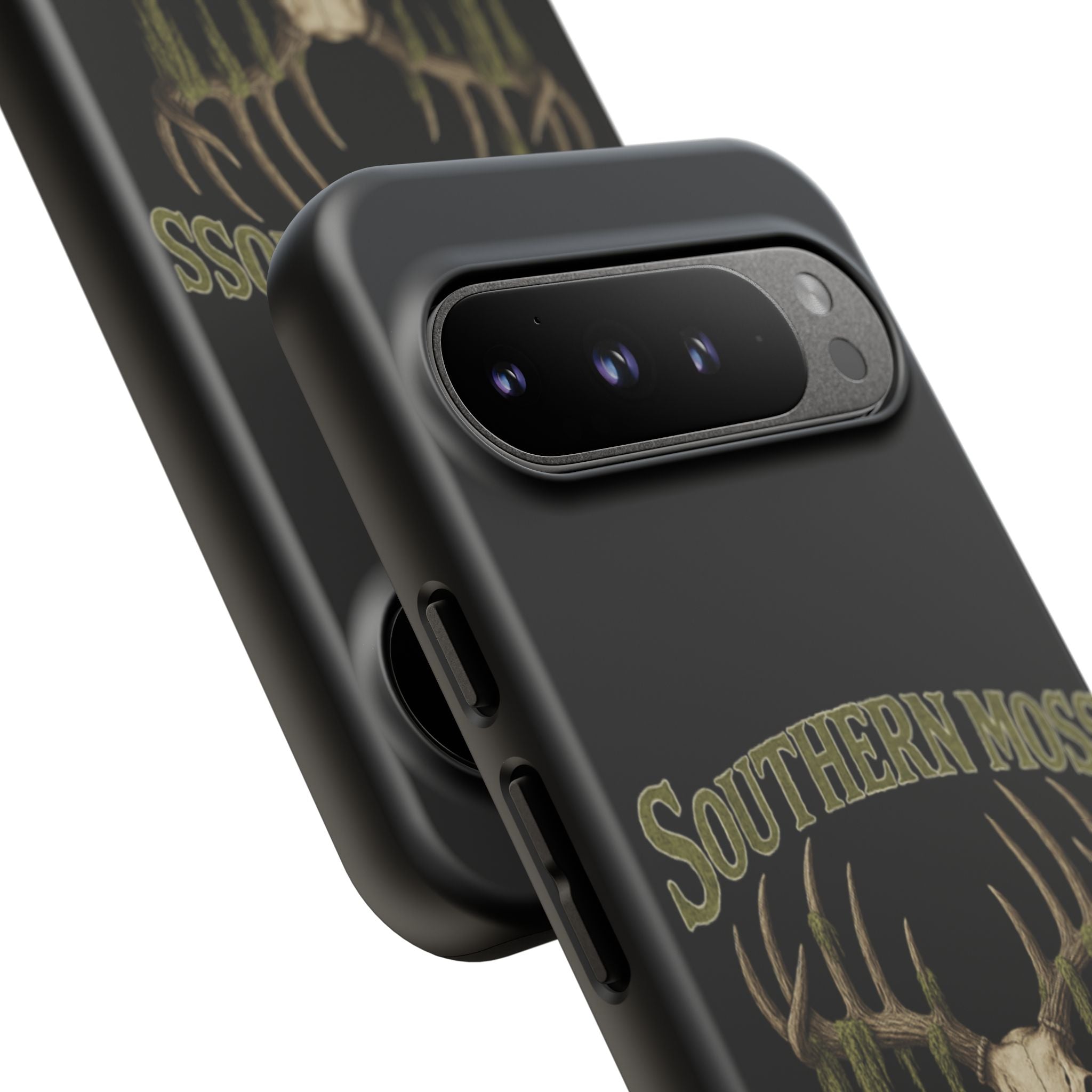 Southern Moss Outfitters Skull Phone Case – Rugged Deer Antler Design, Outdoor Gear, Hunting Accessories, Rustic Style, Gift for Adventurers