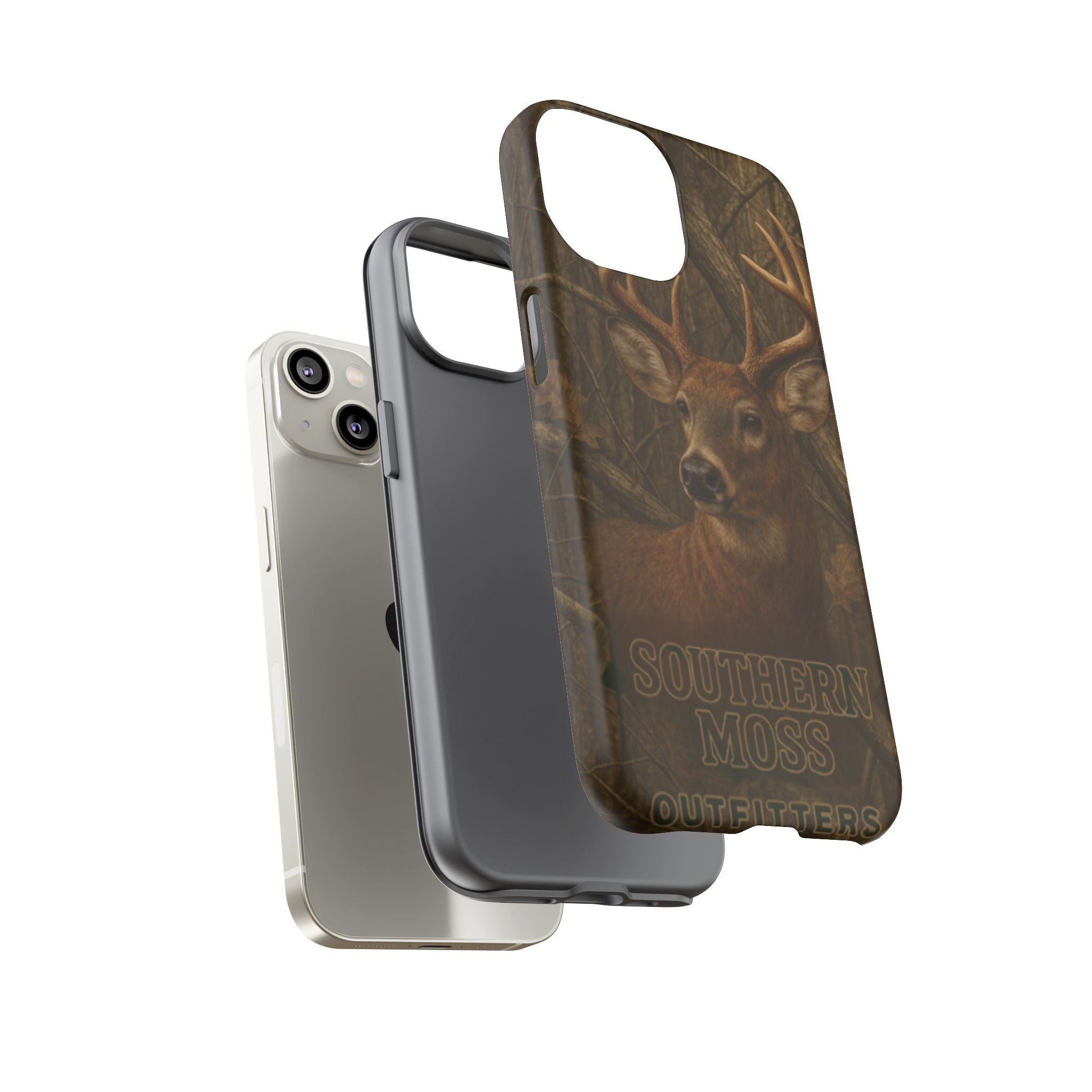 Southern Moss Outfitters Deer Hunting Phone Case – Rugged Outdoor Camo Design, Protective Cover for Outdoor Enthusiasts, Perfect Gift for Nature Lovers, Wildlife Decor