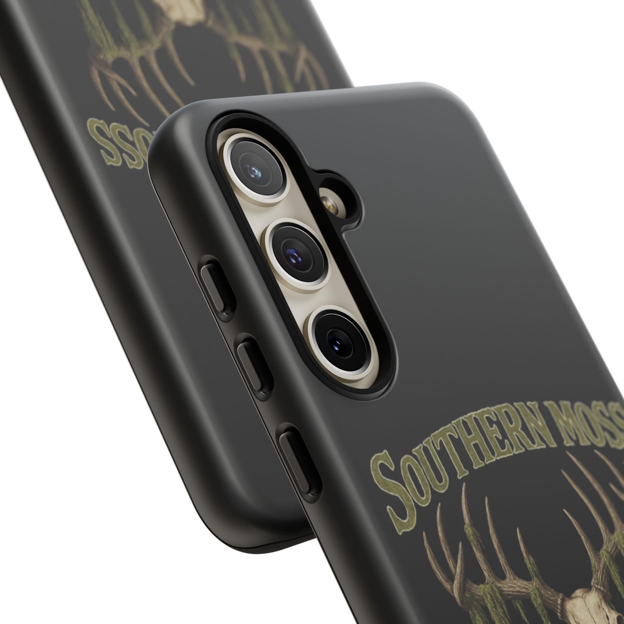 Southern Moss Outfitters Skull Phone Case – Rugged Deer Antler Design, Outdoor Gear, Hunting Accessories, Rustic Style, Gift for Adventurers