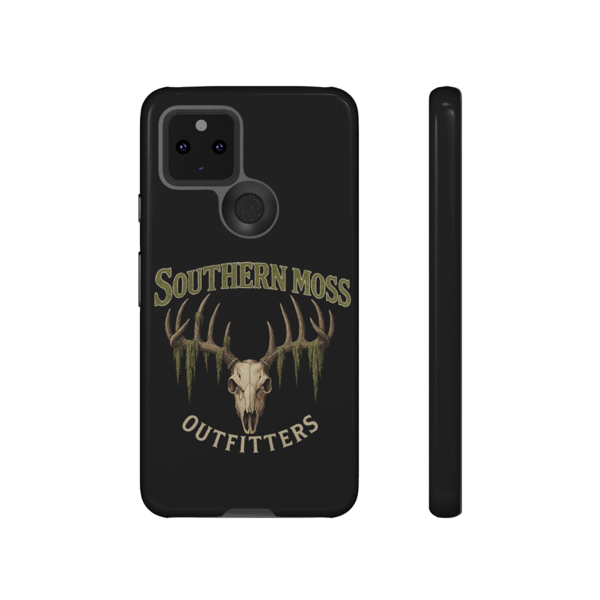 Southern Moss Outfitters Skull Phone Case – Rugged Deer Antler Design, Outdoor Gear, Hunting Accessories, Rustic Style, Gift for Adventurers