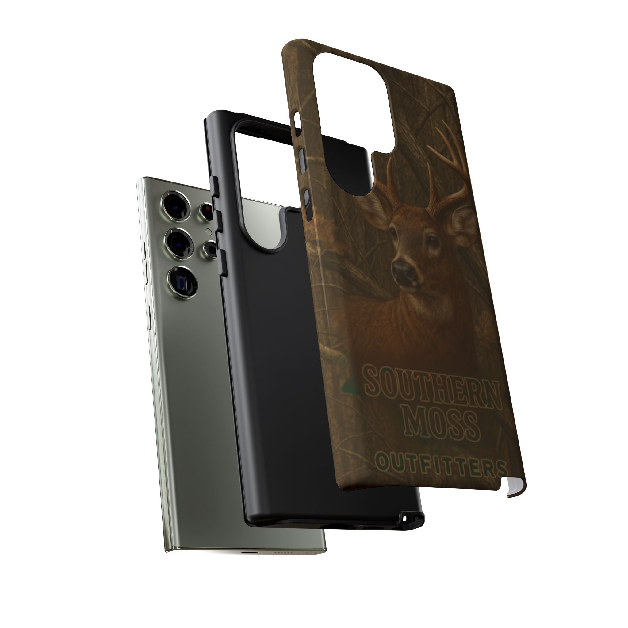 Southern Moss Outfitters Deer Hunting Phone Case – Rugged Outdoor Camo Design, Protective Cover for Outdoor Enthusiasts, Perfect Gift for Nature Lovers, Wildlife Decor