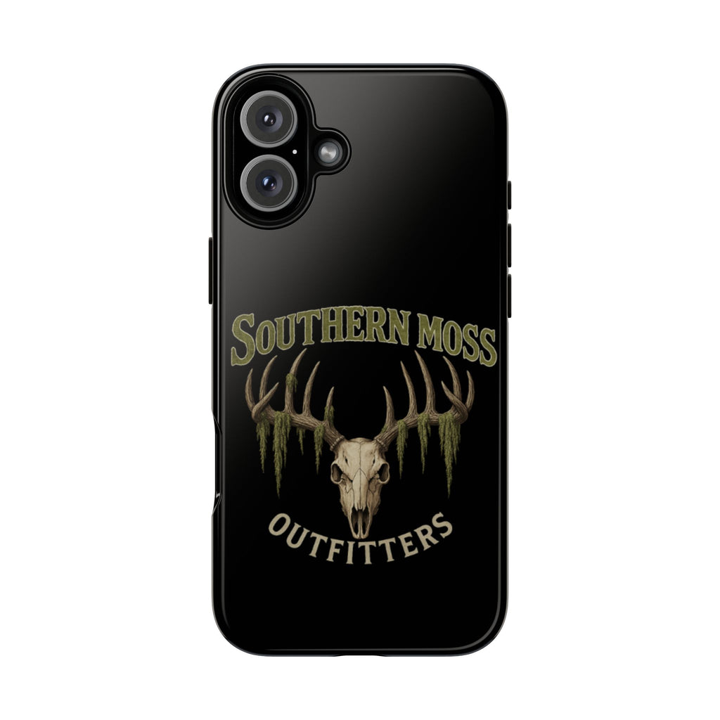 Southern Moss Outfitters Skull Phone Case – Rugged Deer Antler Design, Outdoor Gear, Hunting Accessories, Rustic Style, Gift for Adventurers