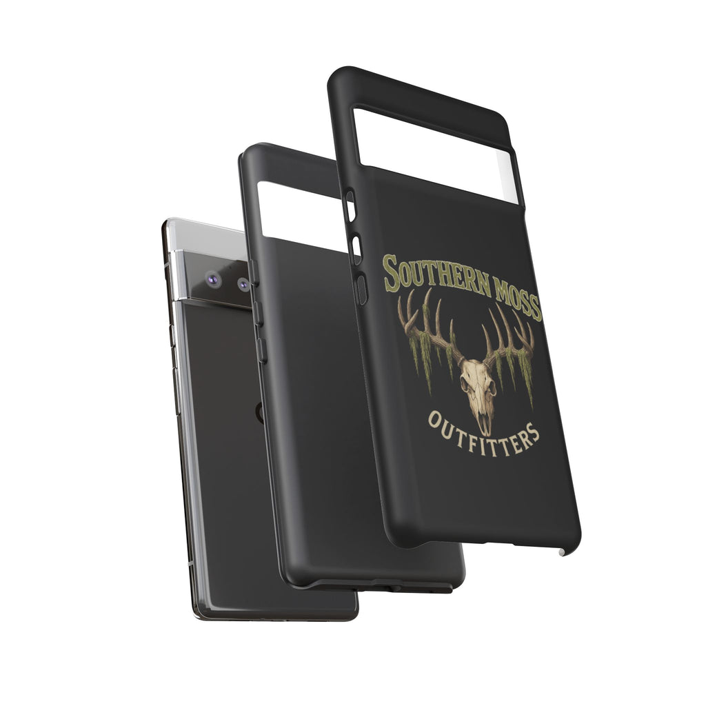 Southern Moss Outfitters Skull Phone Case – Rugged Deer Antler Design, Outdoor Gear, Hunting Accessories, Rustic Style, Gift for Adventurers