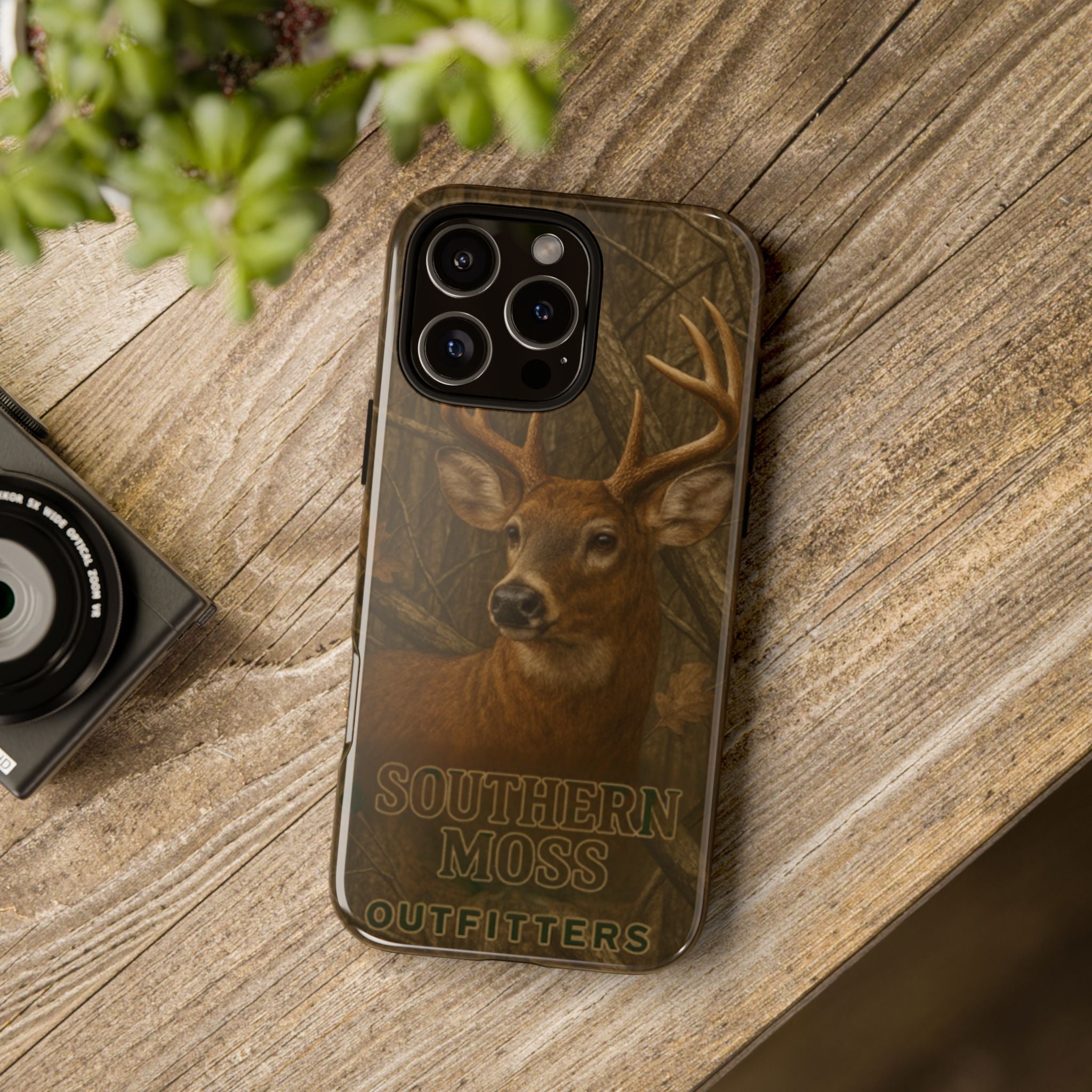 Southern Moss Outfitters Deer Hunting Phone Case – Rugged Outdoor Camo Design, Protective Cover for Outdoor Enthusiasts, Perfect Gift for Nature Lovers, Wildlife Decor