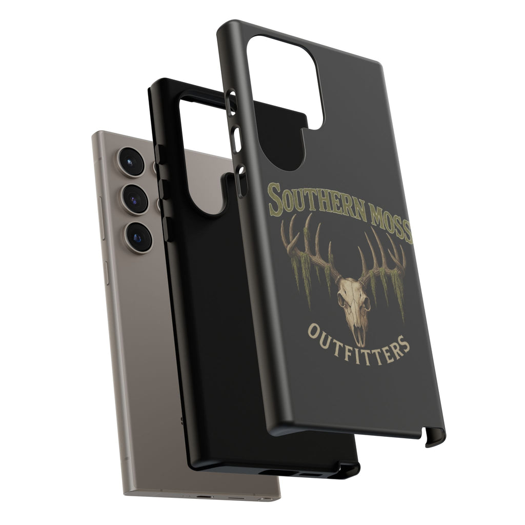 Southern Moss Outfitters Skull Phone Case – Rugged Deer Antler Design, Outdoor Gear, Hunting Accessories, Rustic Style, Gift for Adventurers