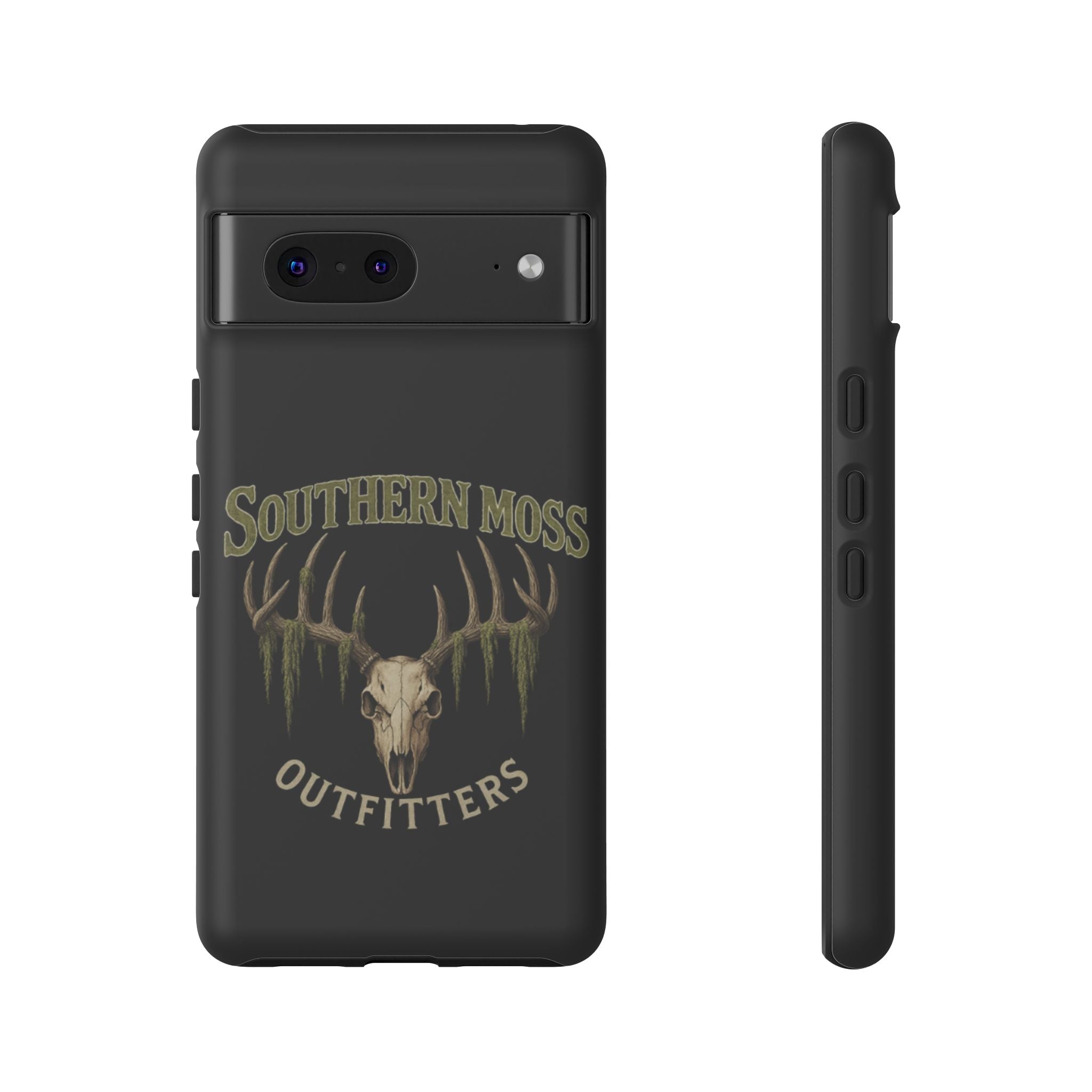 Southern Moss Outfitters Skull Phone Case – Rugged Deer Antler Design, Outdoor Gear, Hunting Accessories, Rustic Style, Gift for Adventurers