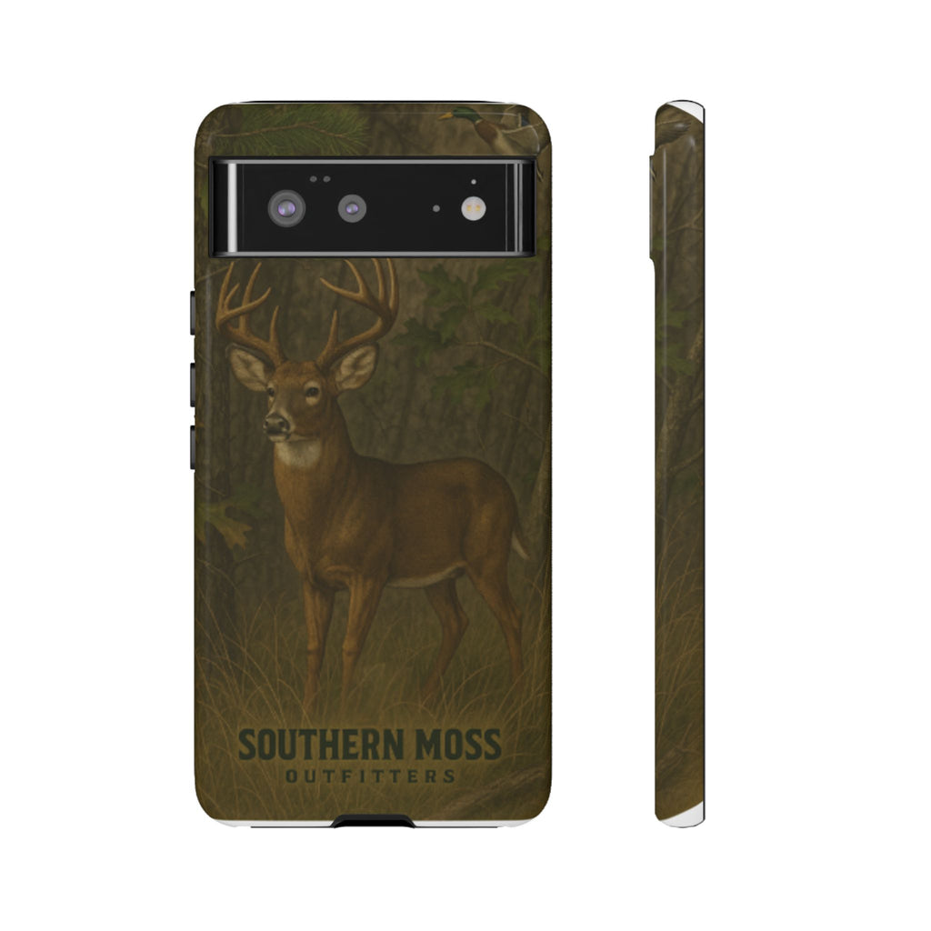 Hunting Phone Case – Deer & Ducks Design | Southern Moss Outfitters | Rugged Camo Outdoor iPhone Case