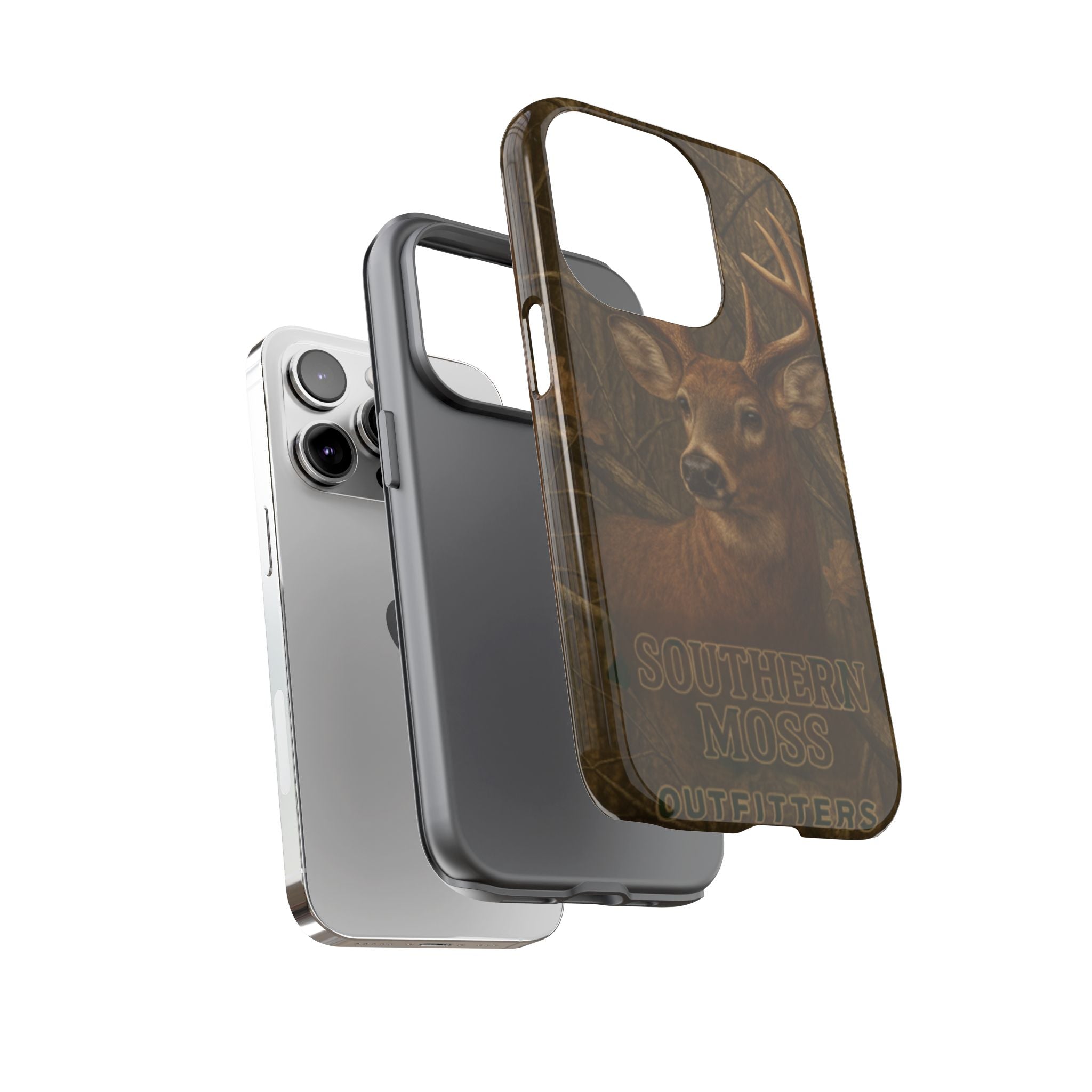 Southern Moss Outfitters Deer Hunting Phone Case – Rugged Outdoor Camo Design, Protective Cover for Outdoor Enthusiasts, Perfect Gift for Nature Lovers, Wildlife Decor