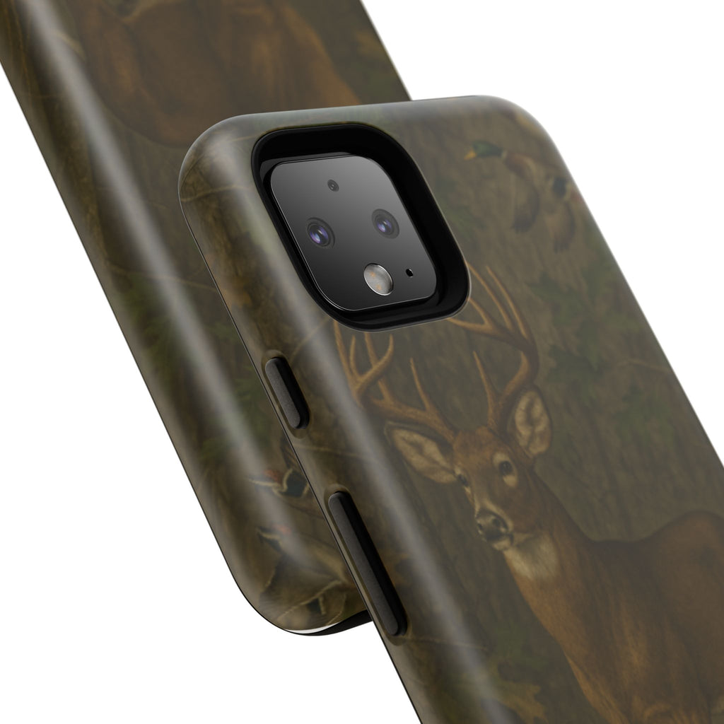 Hunting Phone Case – Deer & Ducks Design | Southern Moss Outfitters | Rugged Camo Outdoor iPhone Case