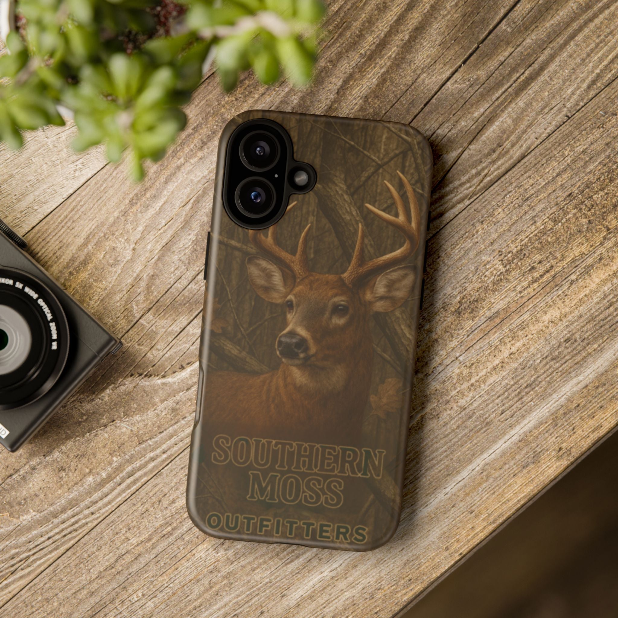 Southern Moss Outfitters Deer Hunting Phone Case – Rugged Outdoor Camo Design, Protective Cover for Outdoor Enthusiasts, Perfect Gift for Nature Lovers, Wildlife Decor