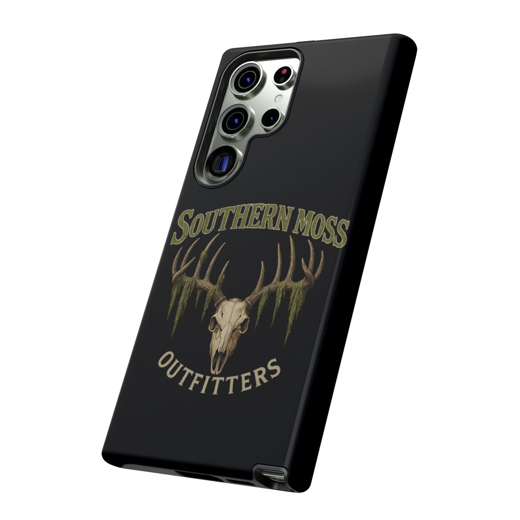 Southern Moss Outfitters Skull Phone Case – Rugged Deer Antler Design, Outdoor Gear, Hunting Accessories, Rustic Style, Gift for Adventurers