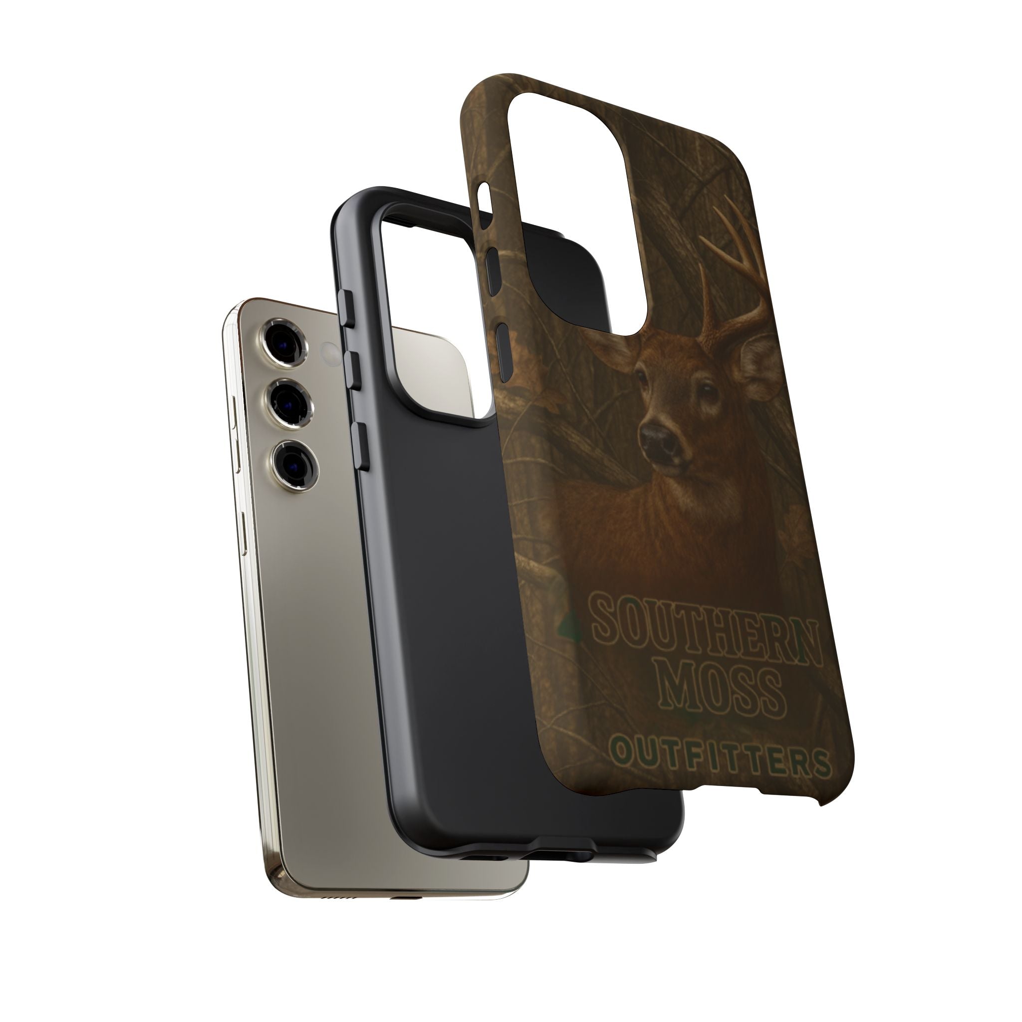 Southern Moss Outfitters Deer Hunting Phone Case – Rugged Outdoor Camo Design, Protective Cover for Outdoor Enthusiasts, Perfect Gift for Nature Lovers, Wildlife Decor