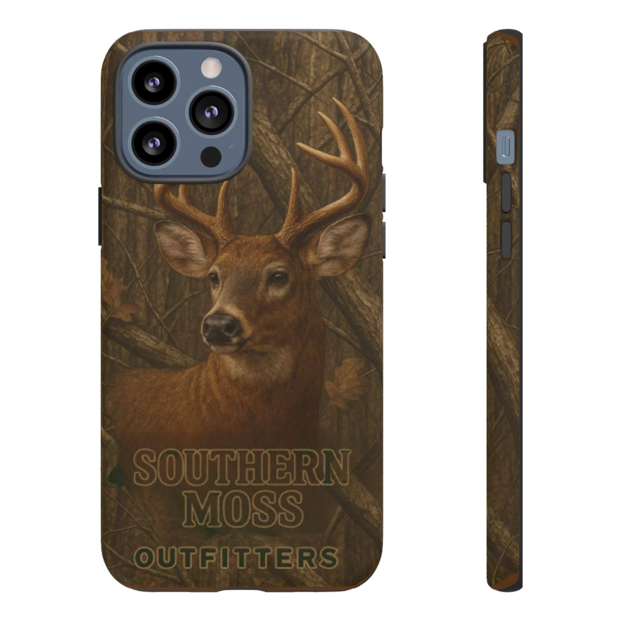 Southern Moss Outfitters Deer Hunting Phone Case – Rugged Outdoor Camo Design, Protective Cover for Outdoor Enthusiasts, Perfect Gift for Nature Lovers, Wildlife Decor