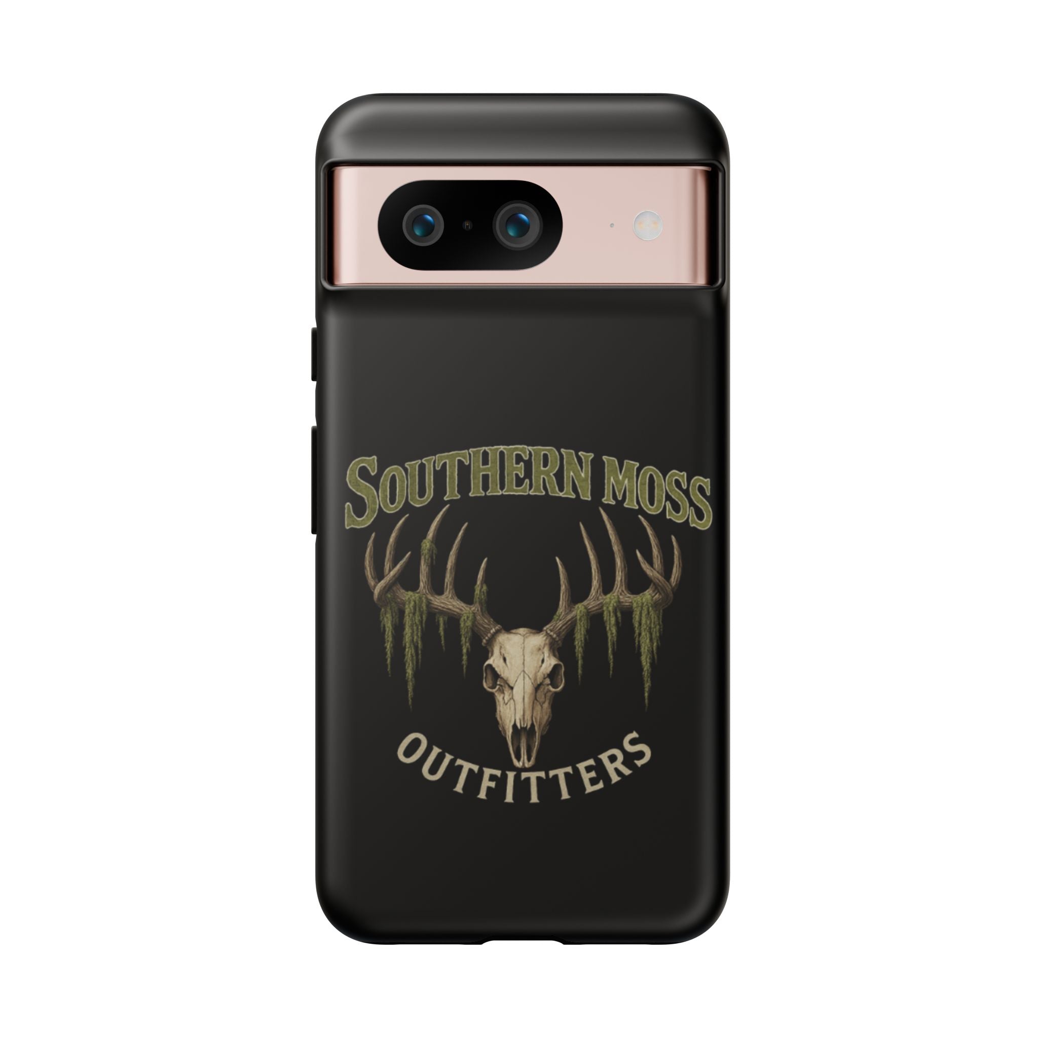 Southern Moss Outfitters Skull Phone Case – Rugged Deer Antler Design, Outdoor Gear, Hunting Accessories, Rustic Style, Gift for Adventurers