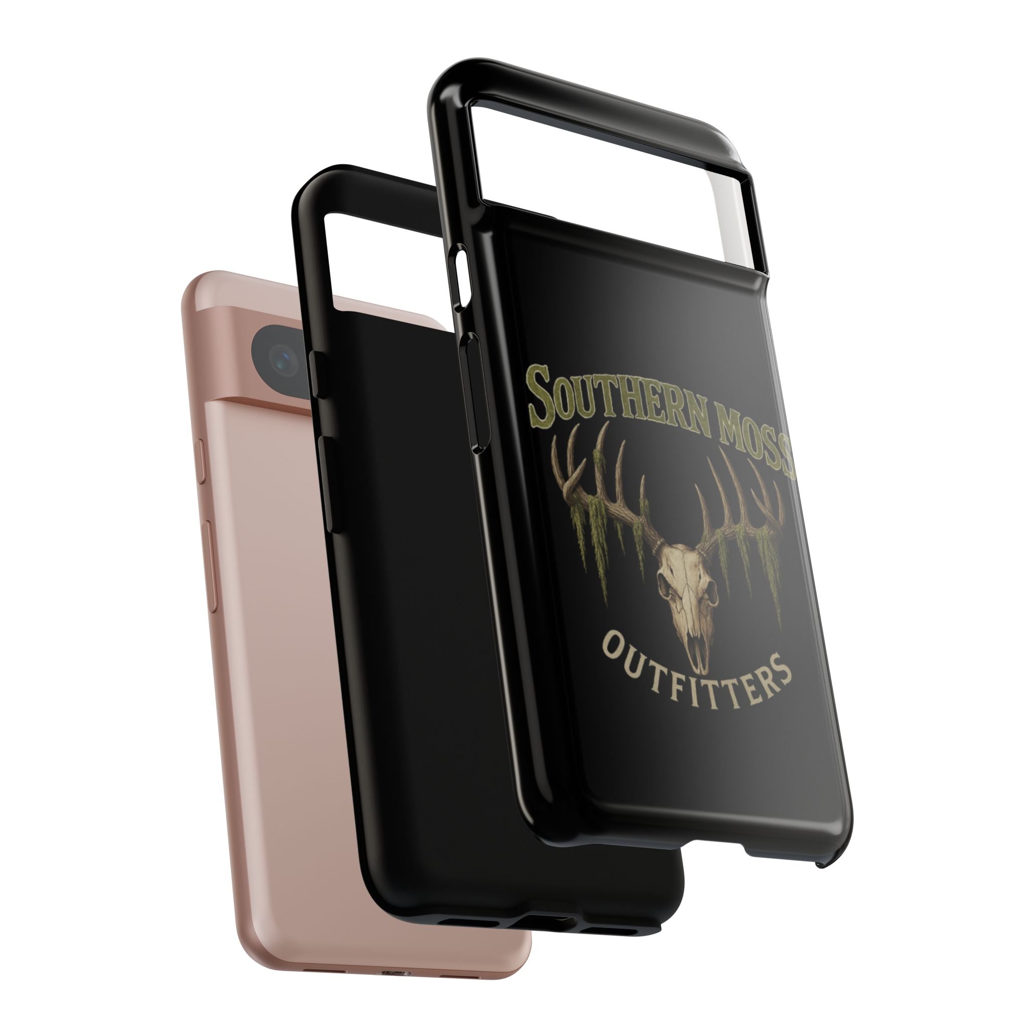 Southern Moss Outfitters Skull Phone Case – Rugged Deer Antler Design, Outdoor Gear, Hunting Accessories, Rustic Style, Gift for Adventurers