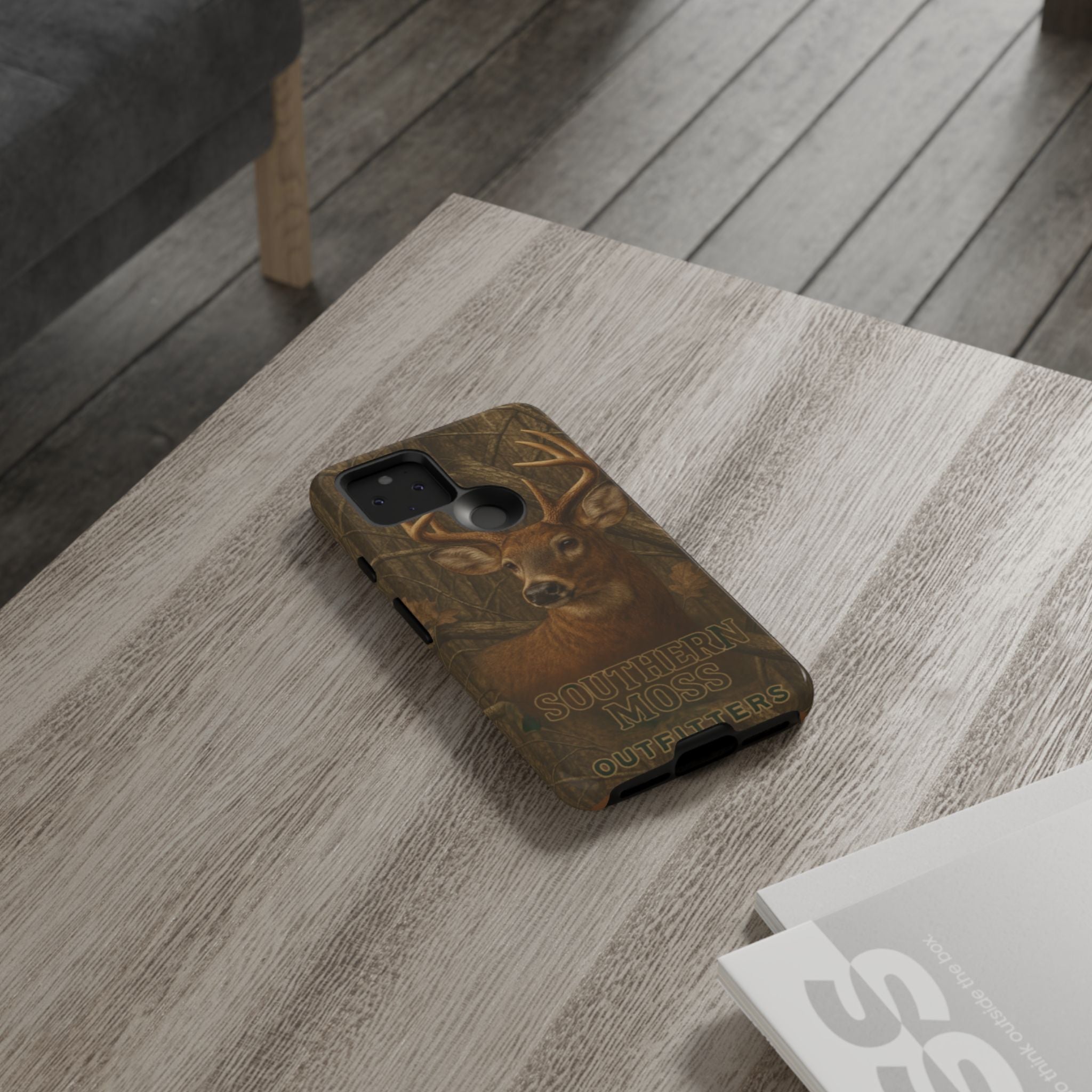 Southern Moss Outfitters Deer Hunting Phone Case – Rugged Outdoor Camo Design, Protective Cover for Outdoor Enthusiasts, Perfect Gift for Nature Lovers, Wildlife Decor