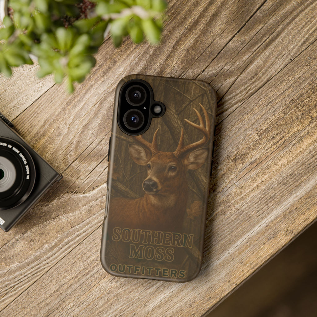 Southern Moss Outfitters Deer Hunting Phone Case – Rugged Outdoor Camo Design, Protective Cover for Outdoor Enthusiasts, Perfect Gift for Nature Lovers, Wildlife Decor