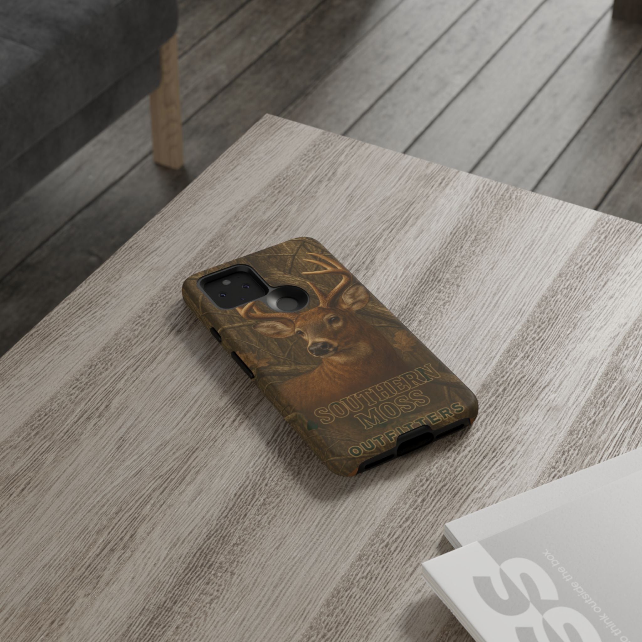 Southern Moss Outfitters Deer Hunting Phone Case – Rugged Outdoor Camo Design, Protective Cover for Outdoor Enthusiasts, Perfect Gift for Nature Lovers, Wildlife Decor