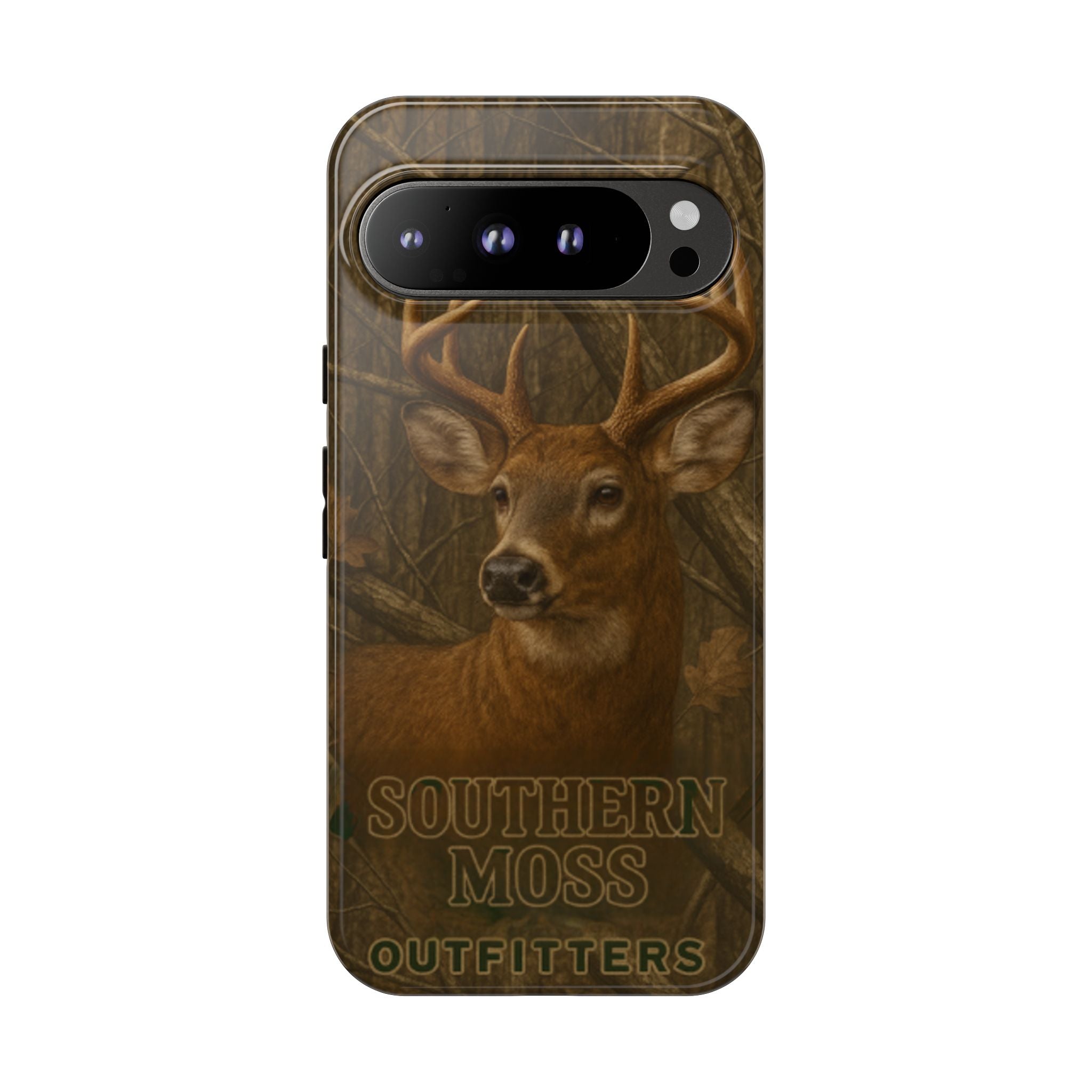 Southern Moss Outfitters Deer Hunting Phone Case – Rugged Outdoor Camo Design, Protective Cover for Outdoor Enthusiasts, Perfect Gift for Nature Lovers, Wildlife Decor