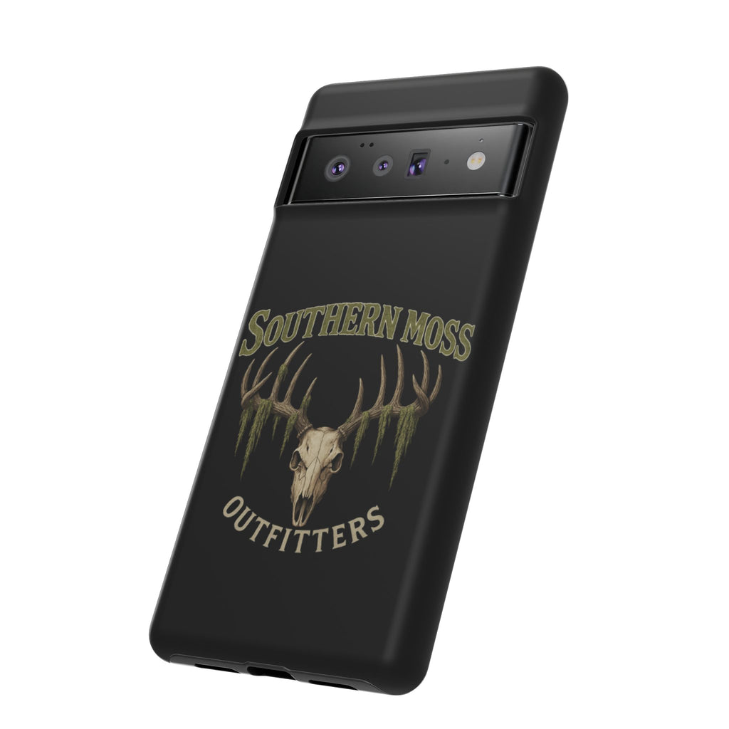 Southern Moss Outfitters Skull Phone Case – Rugged Deer Antler Design, Outdoor Gear, Hunting Accessories, Rustic Style, Gift for Adventurers