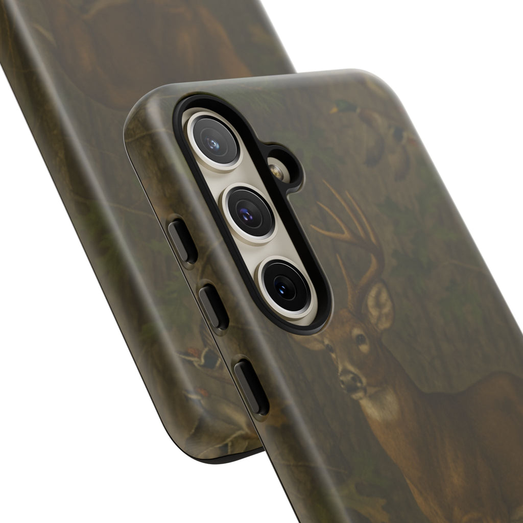 Hunting Phone Case – Deer & Ducks Design | Southern Moss Outfitters | Rugged Camo Outdoor iPhone Case