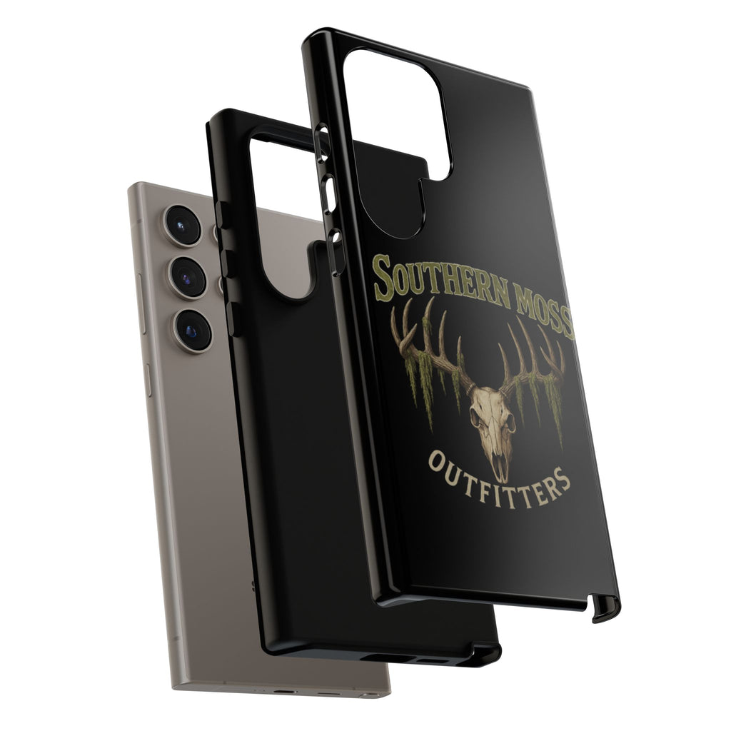 Southern Moss Outfitters Skull Phone Case – Rugged Deer Antler Design, Outdoor Gear, Hunting Accessories, Rustic Style, Gift for Adventurers